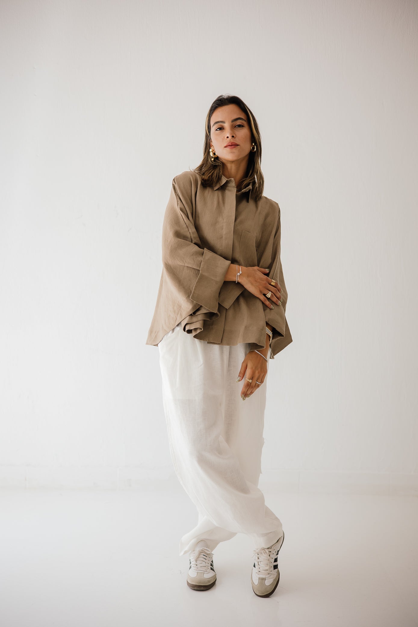 Butterfly Shirt In Light-brown