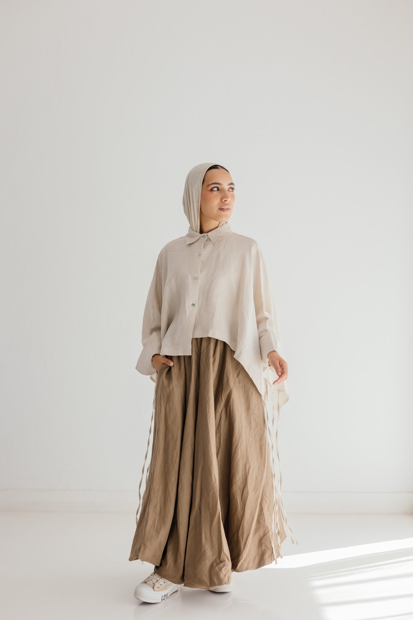 Fringes Shirt In Creamy