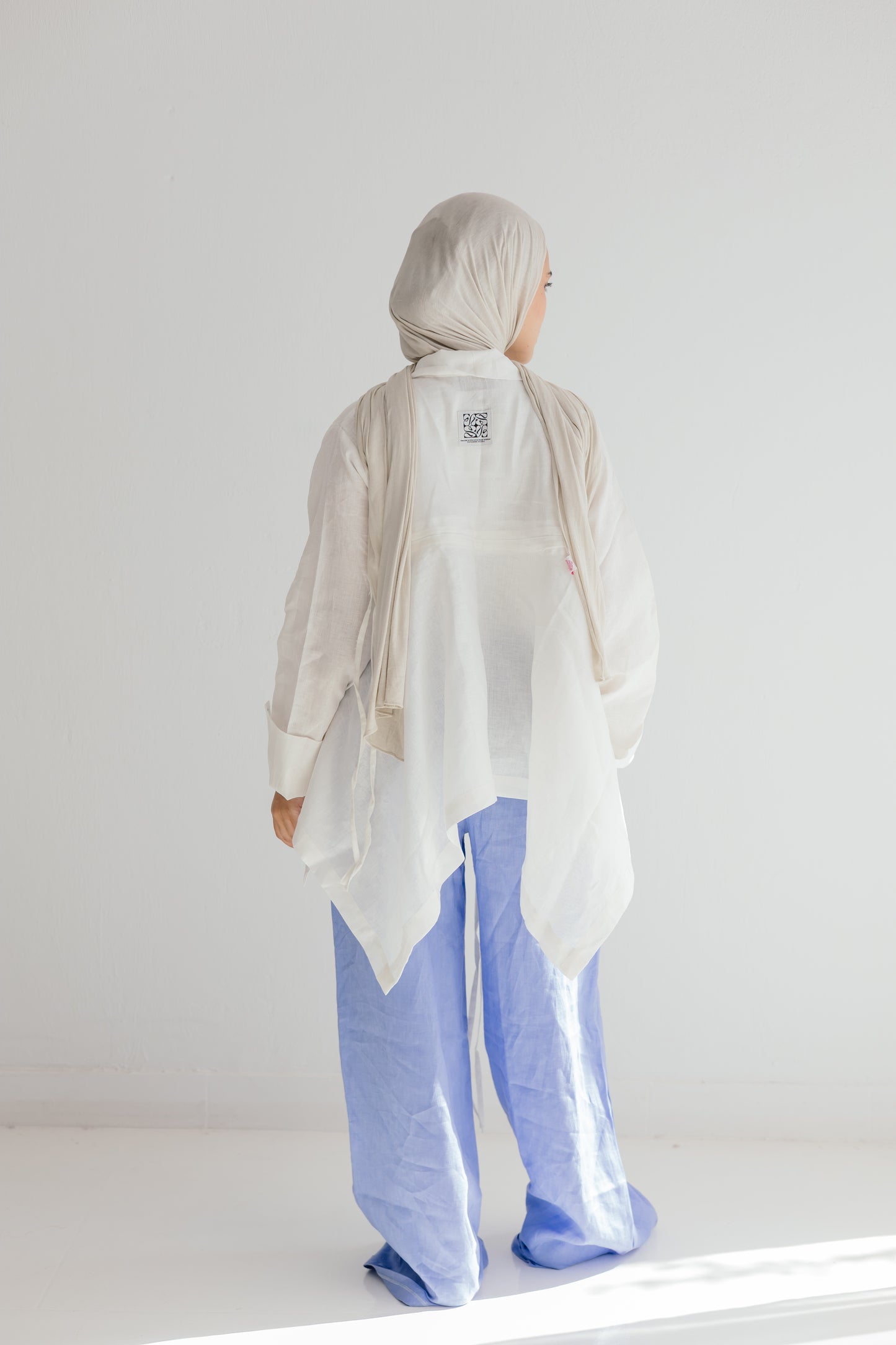 Elastic Kimono In White