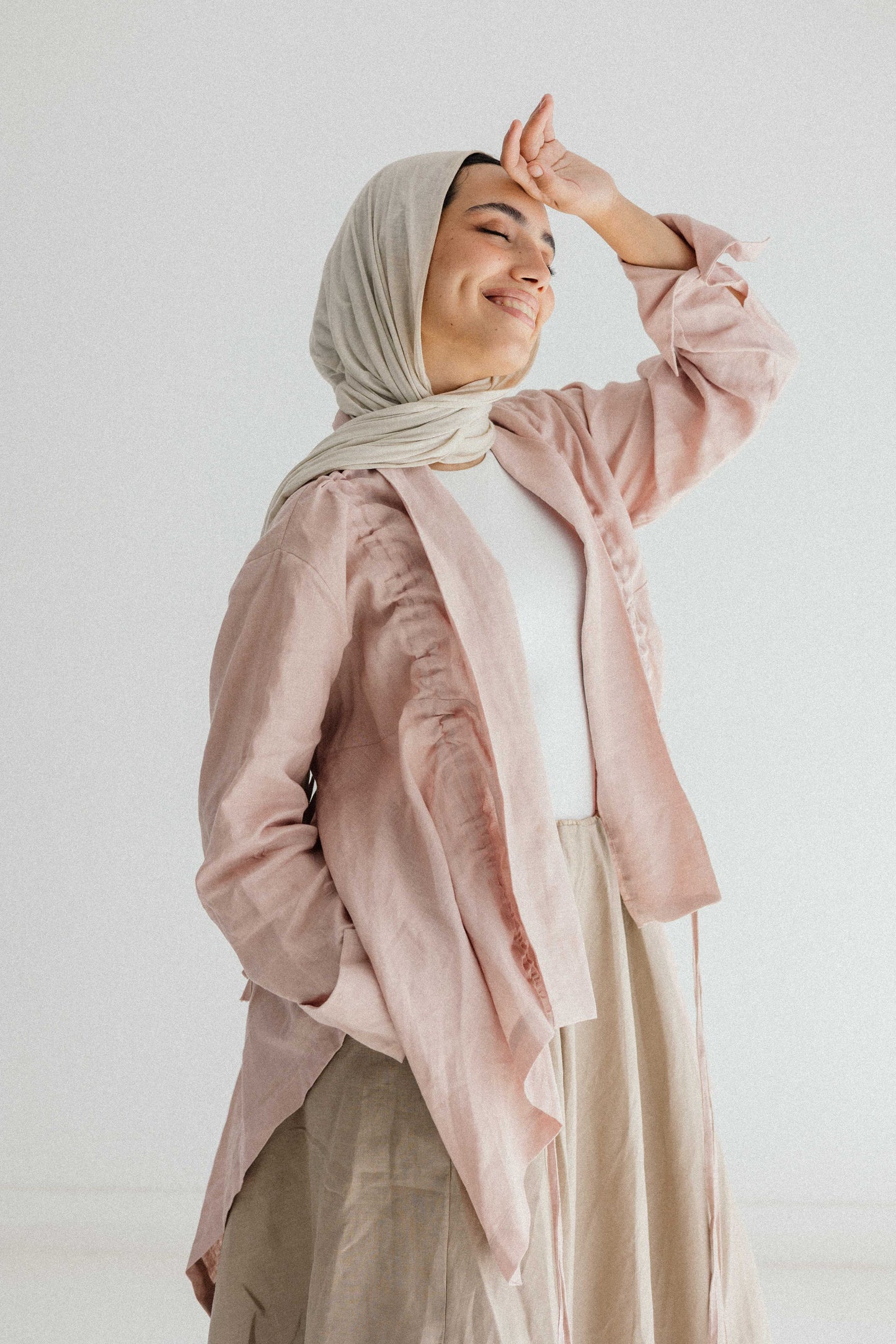 Elastic Kimono In Rose