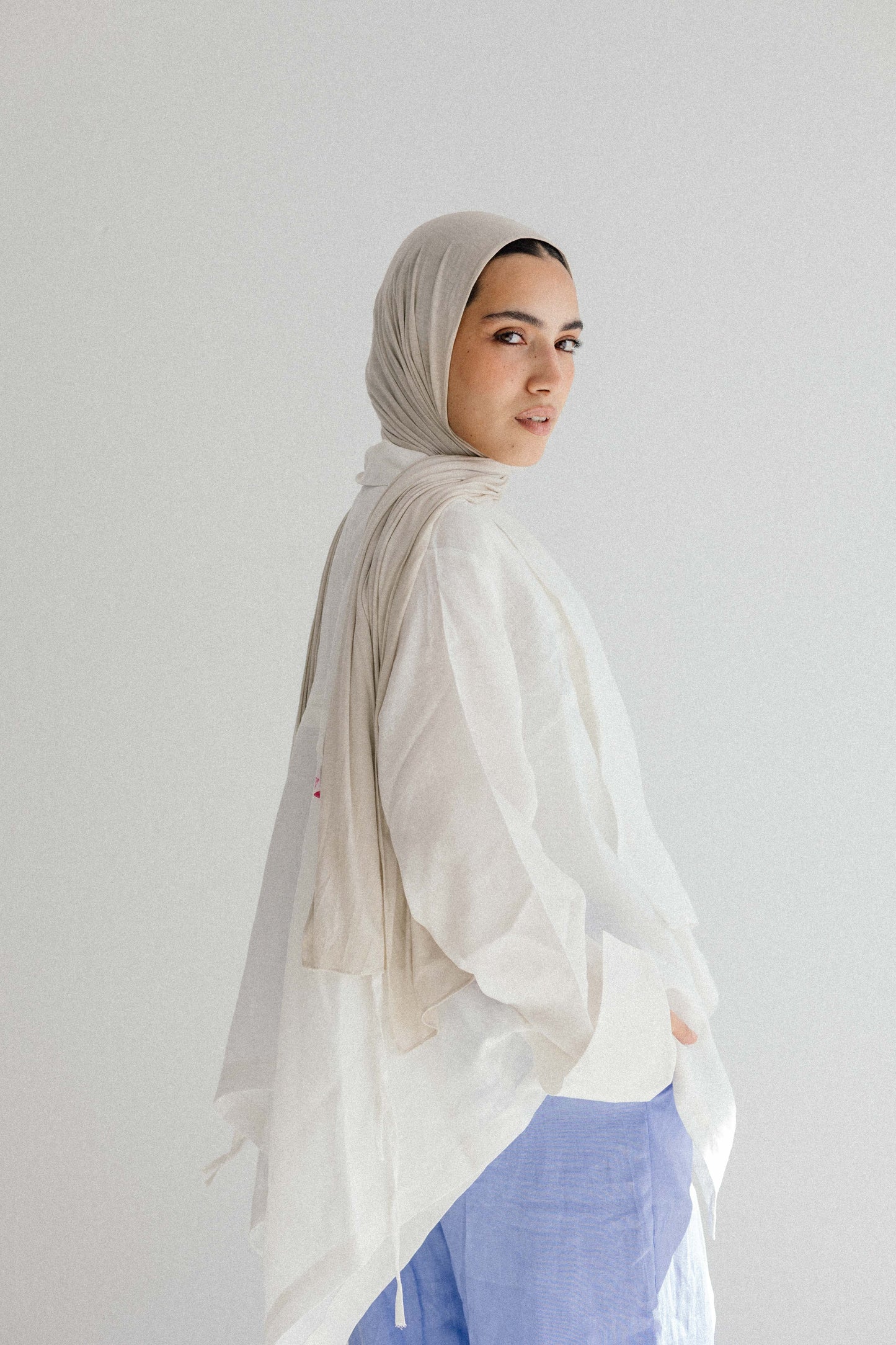 Elastic Kimono In White