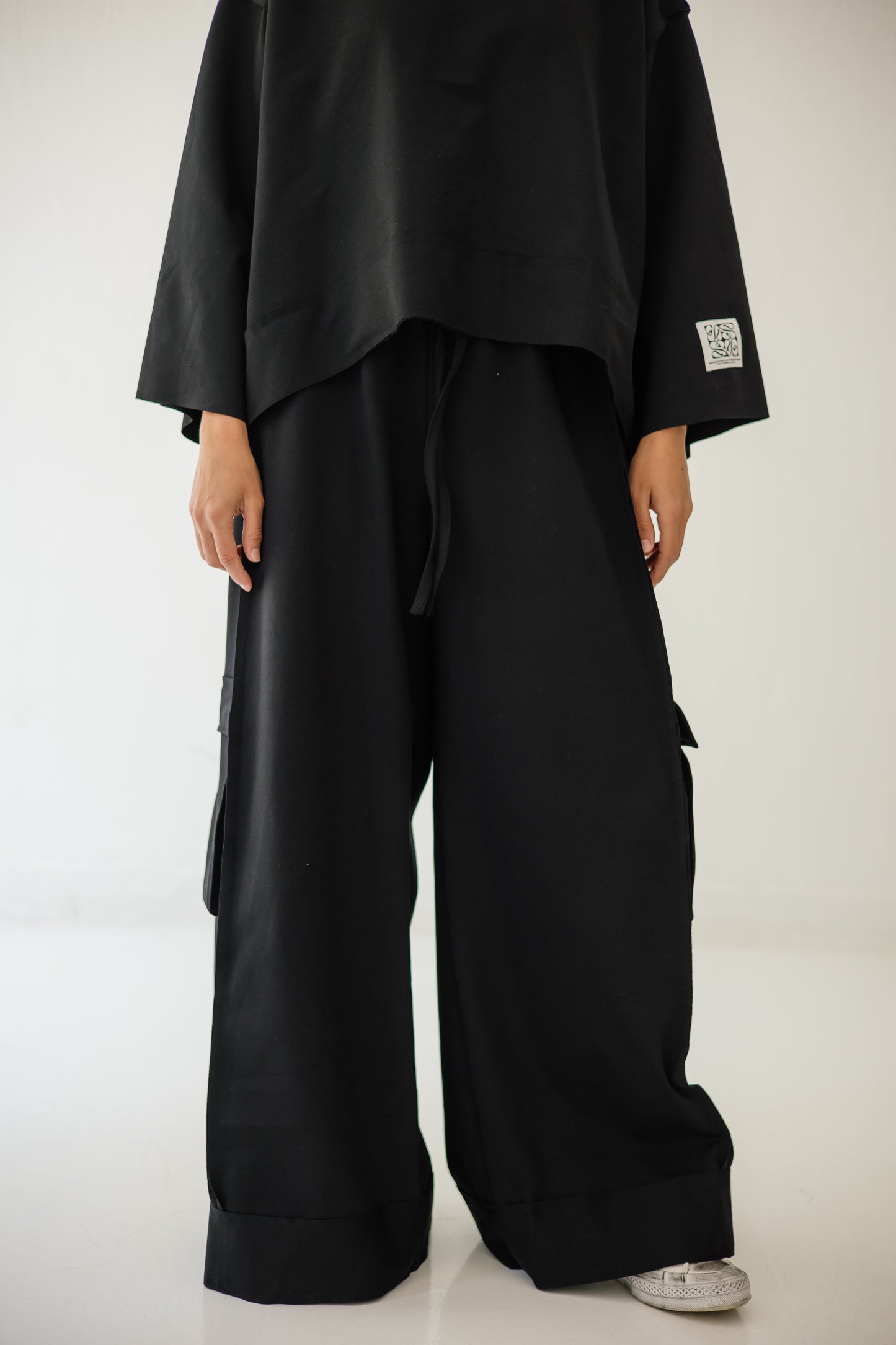Pocket Cotton Set In Black