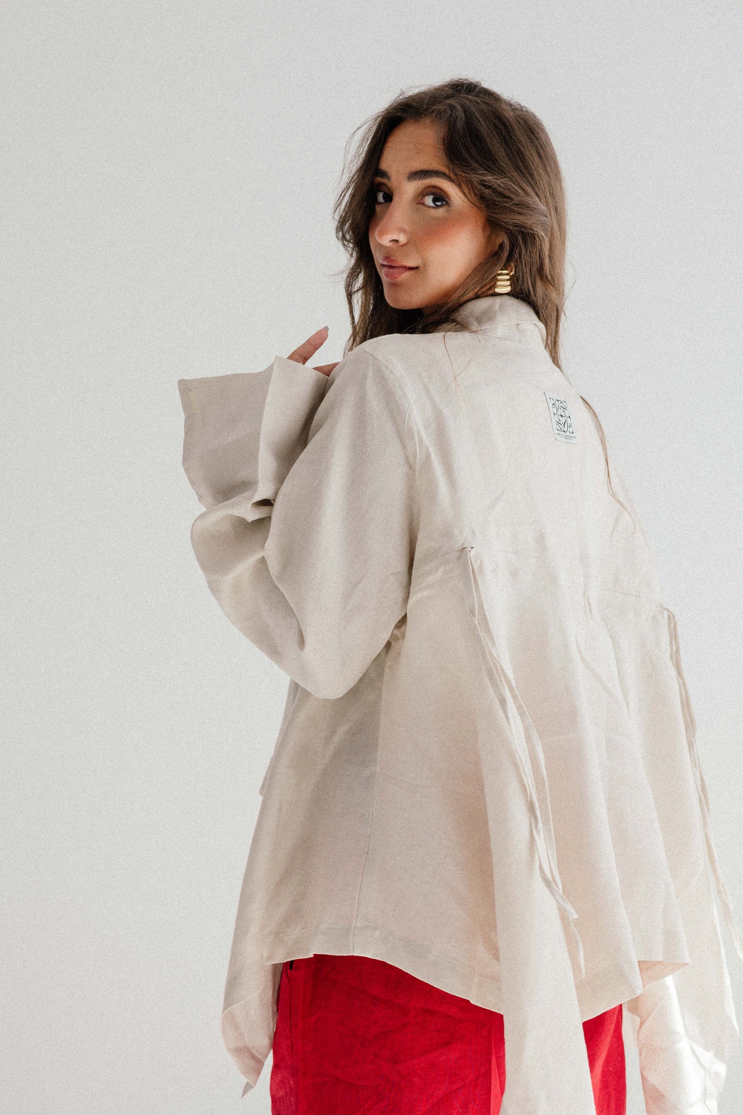 Elastic Kimono In Creamy