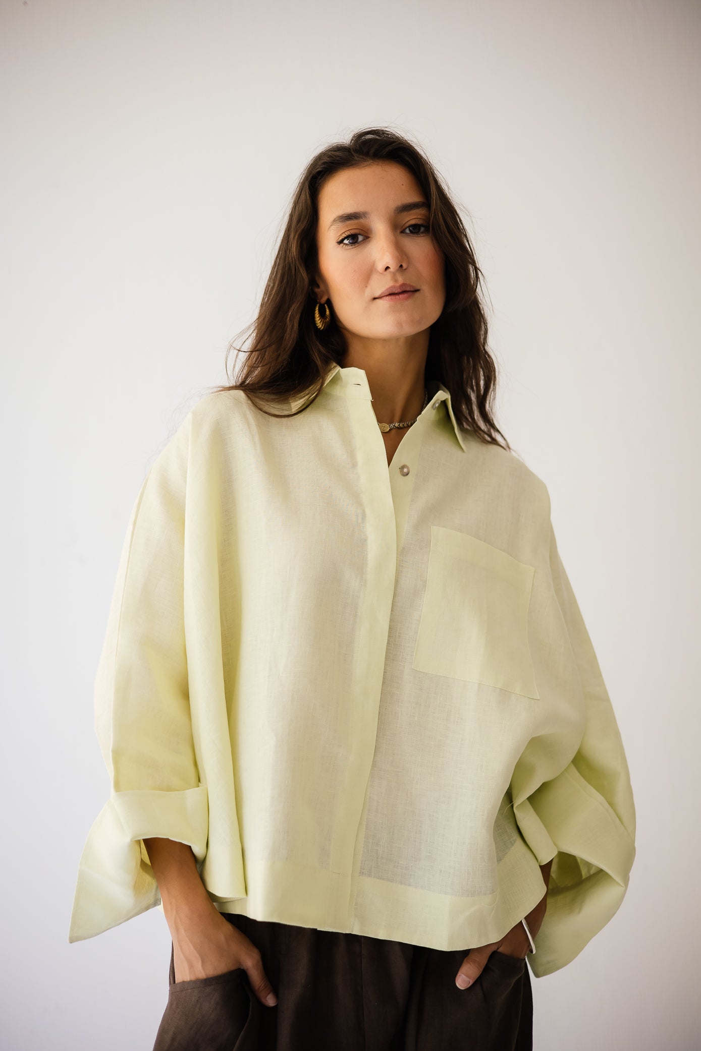 Butterfly Shirt In Butter-yellow