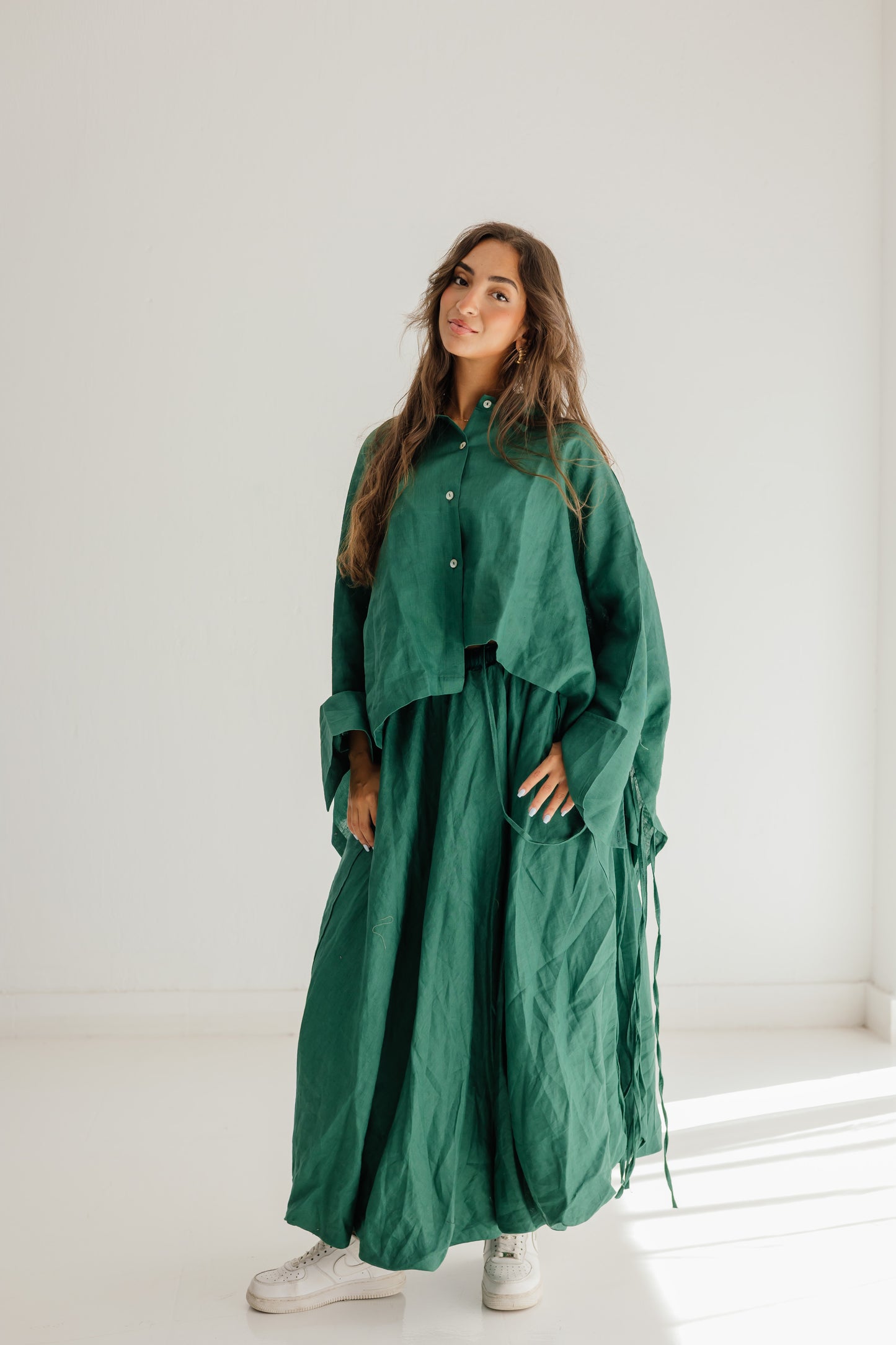 Fringes Shirt In Dark-green