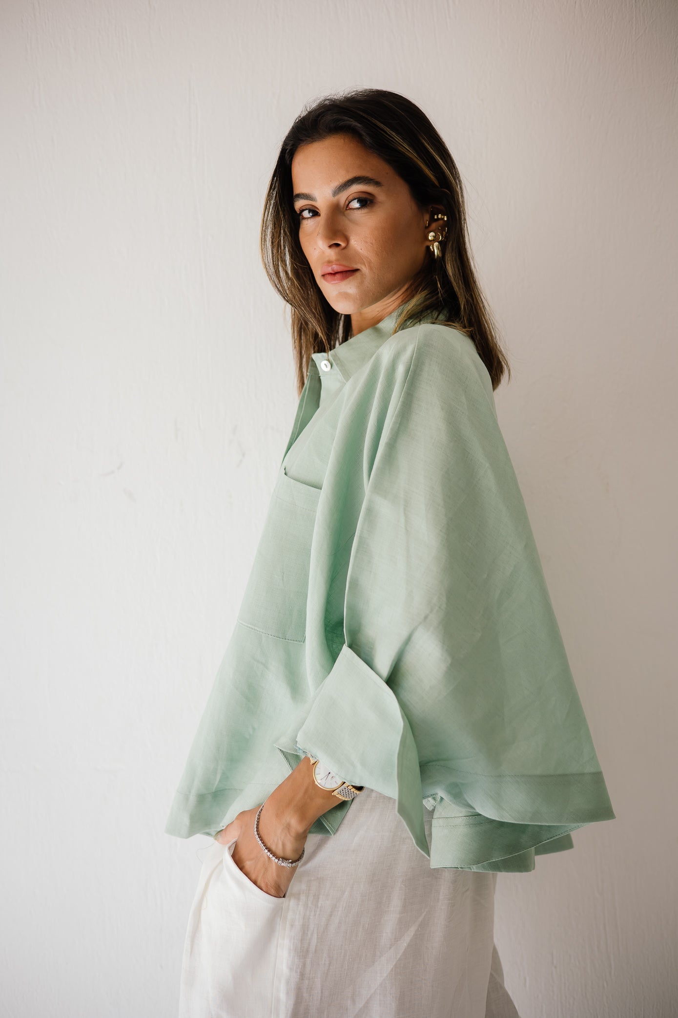 Butterfly Shirt In Mint