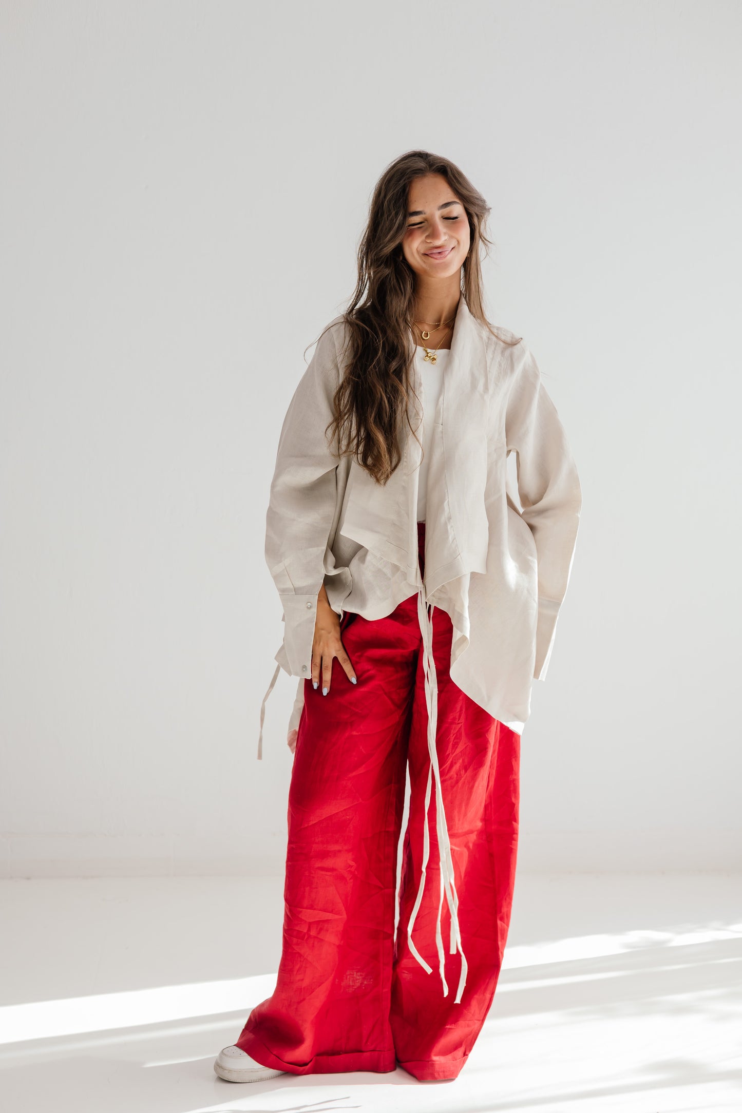 Elastic Kimono In Creamy