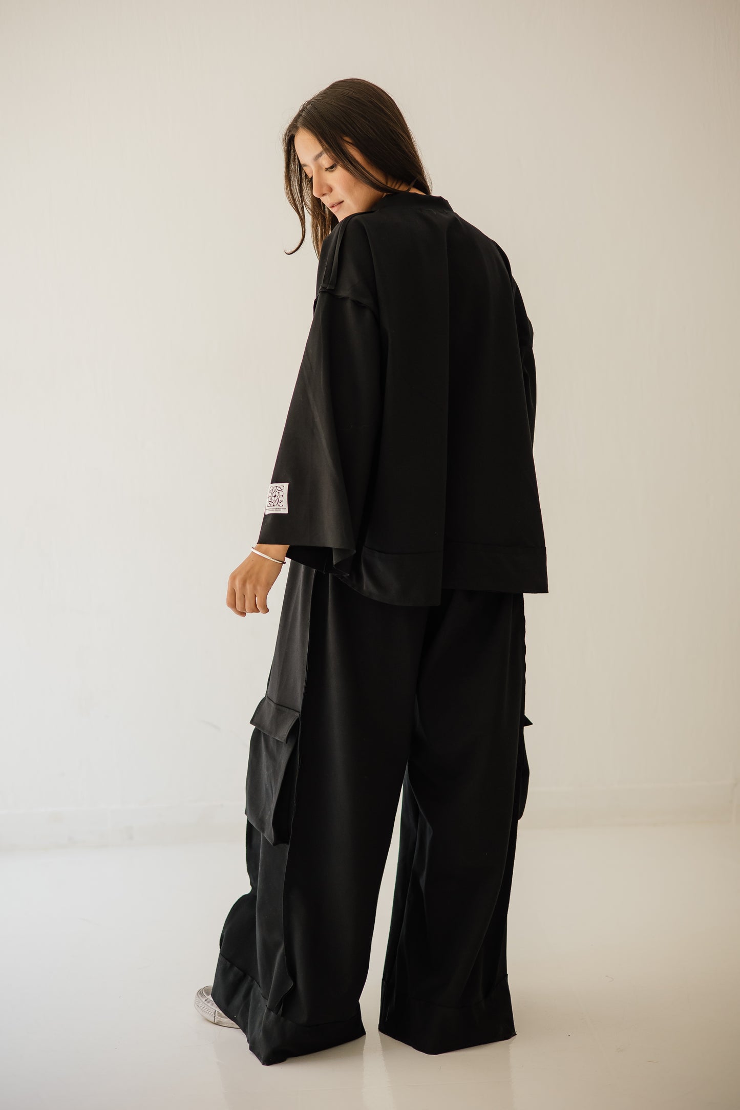 Pocket Cotton Set In Black