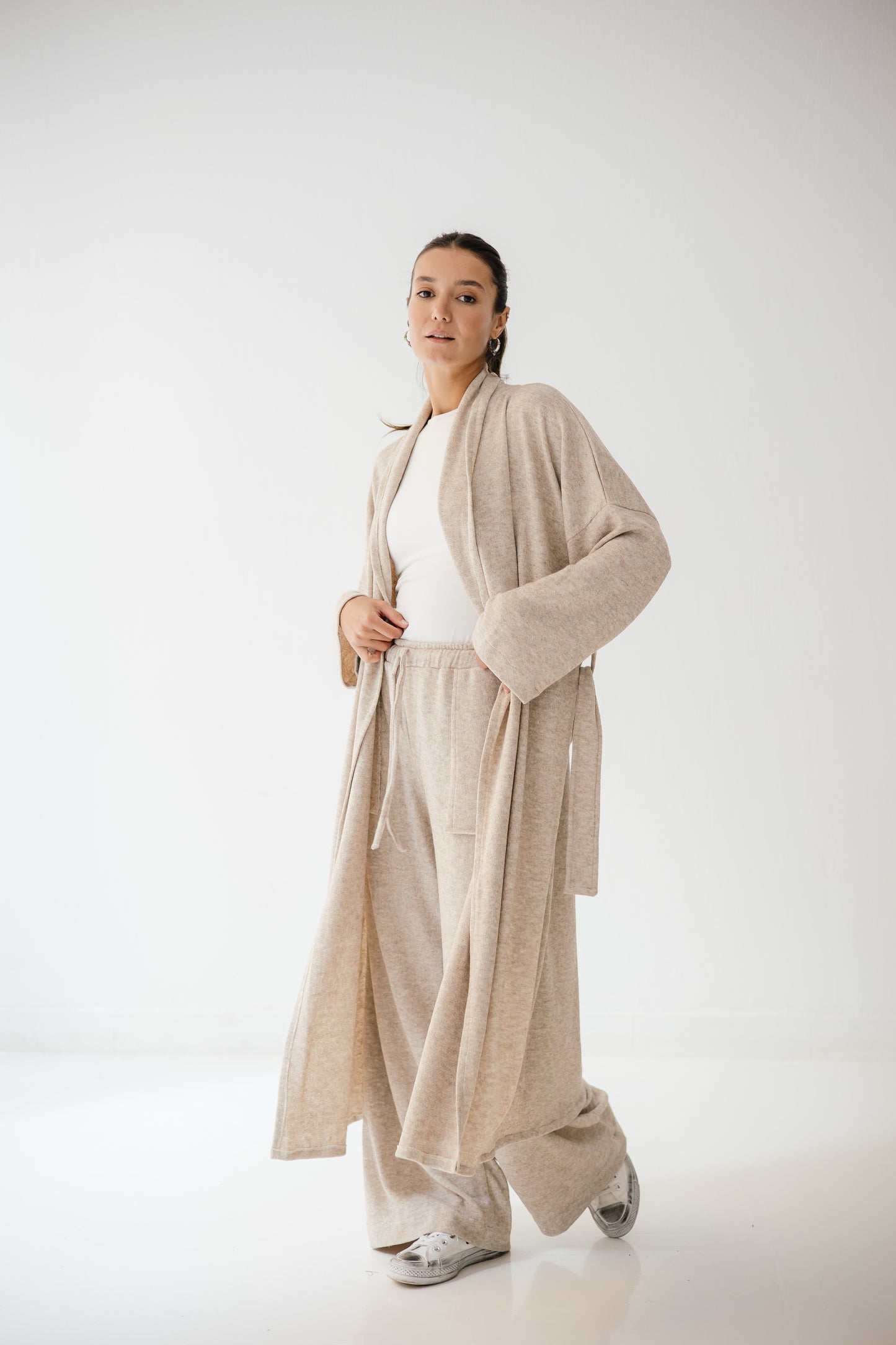 Unfinished Wool Set In Cafe