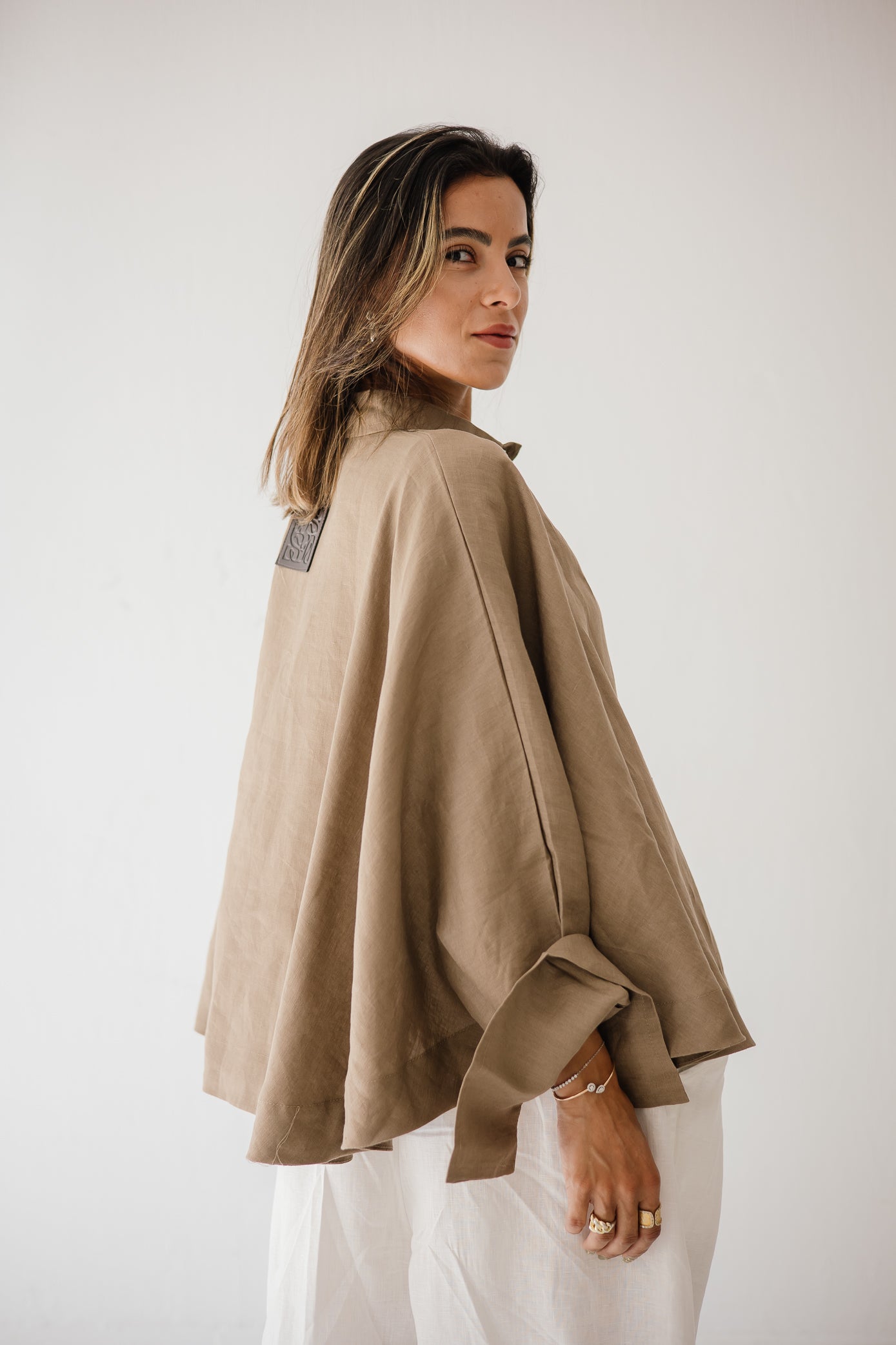 Butterfly Shirt In Light-brown