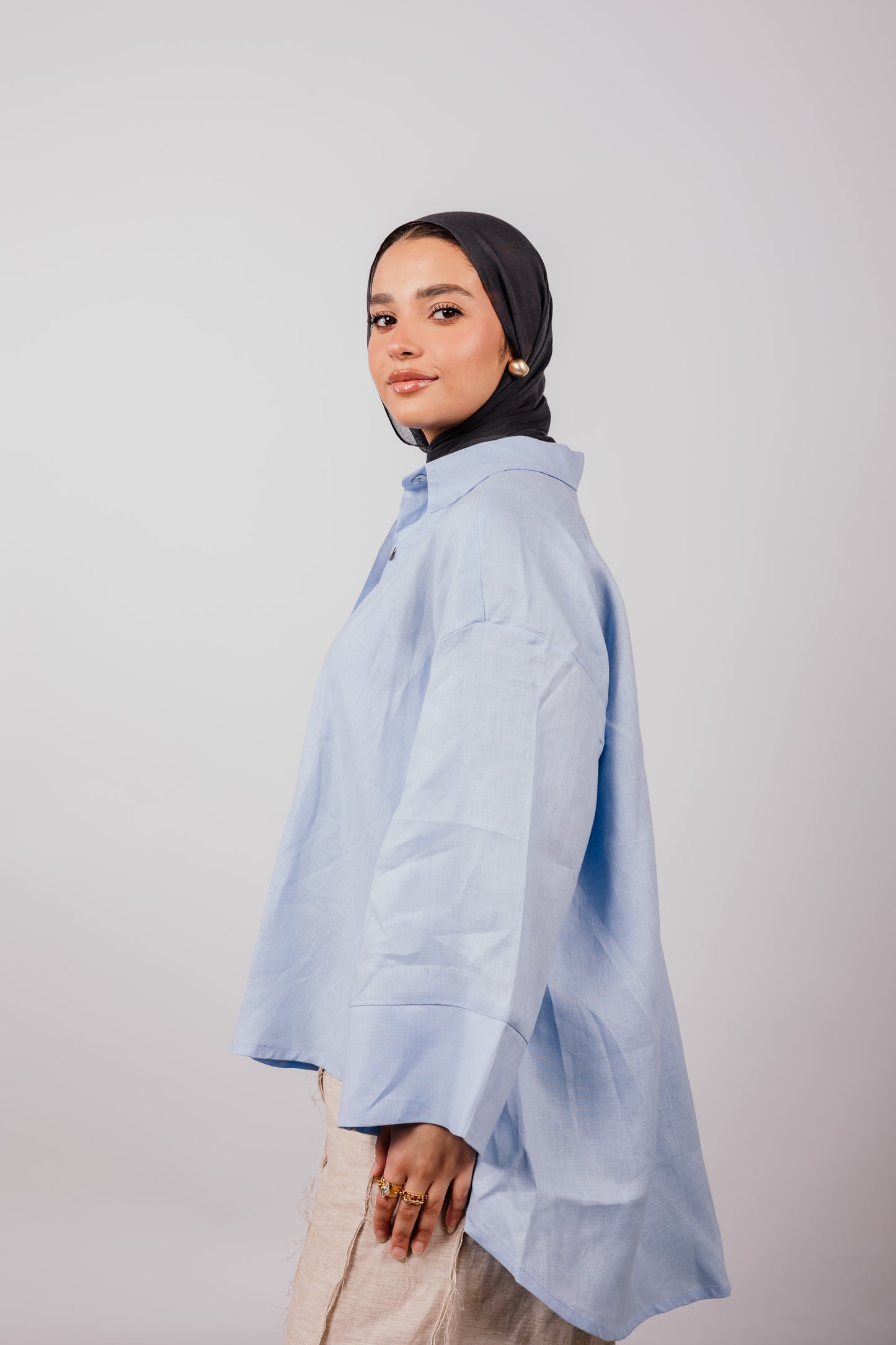Basic Shirt In Baby-blue