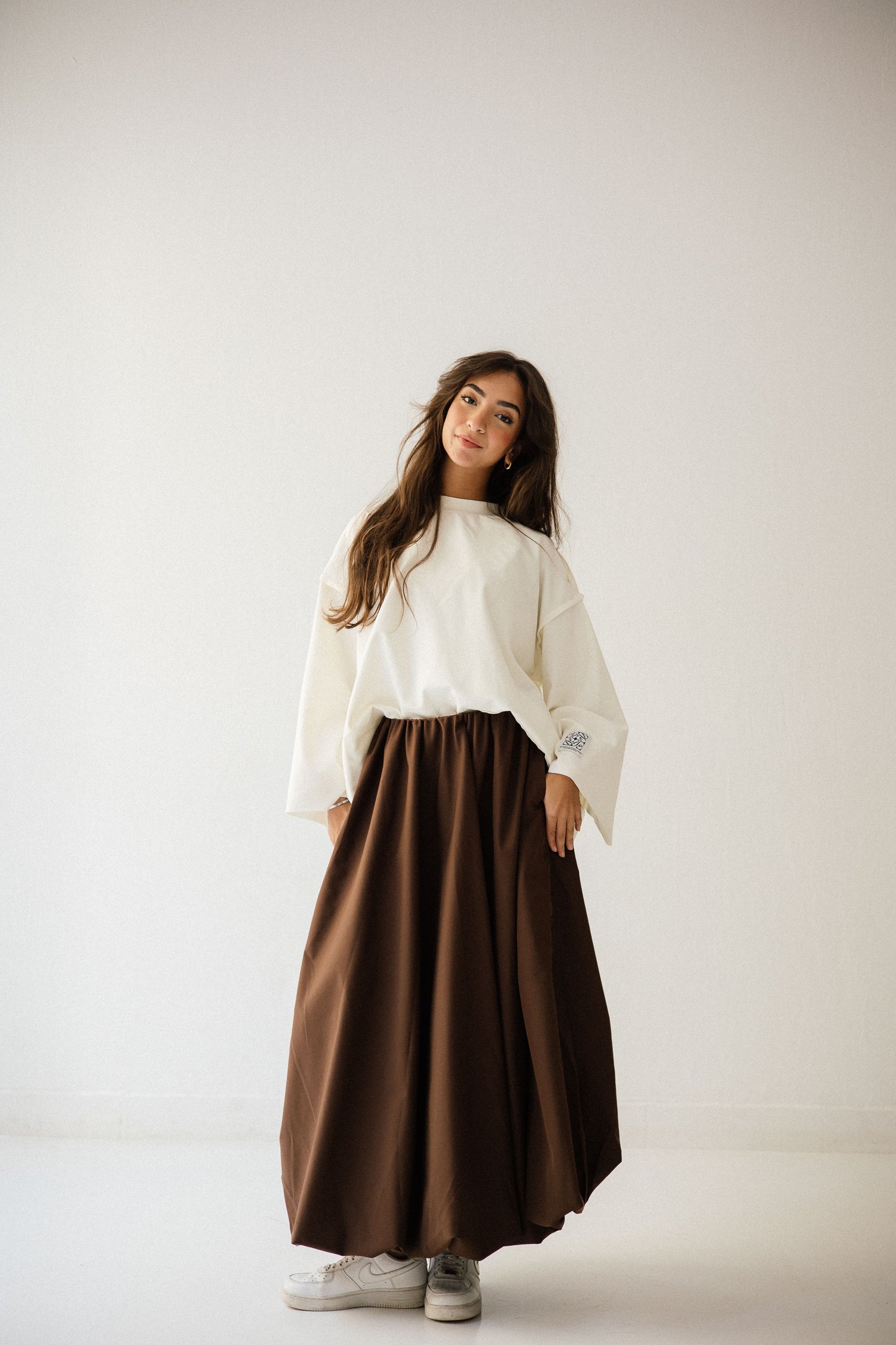 Balloon Skirt In Brown