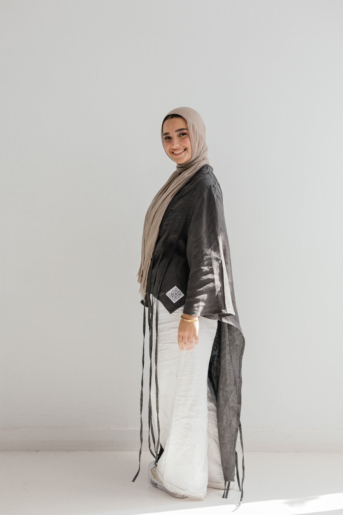 Side To Side Top In Dark-grey