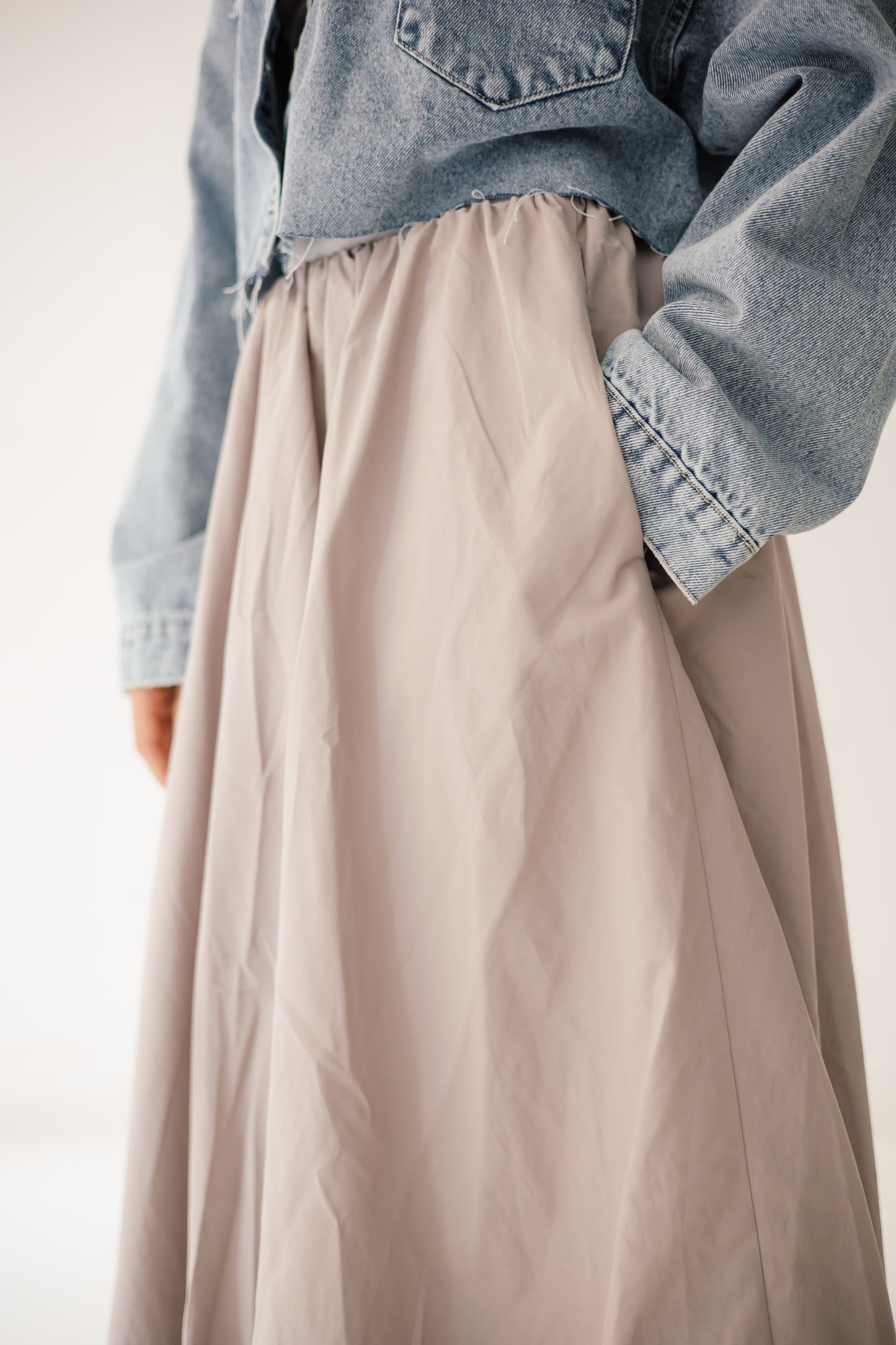 Balloon Skirt in Light-grey