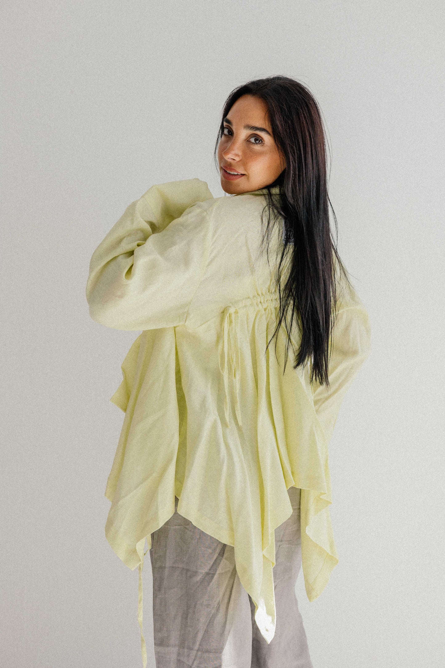 Elastic Kimono In Butter-lemon