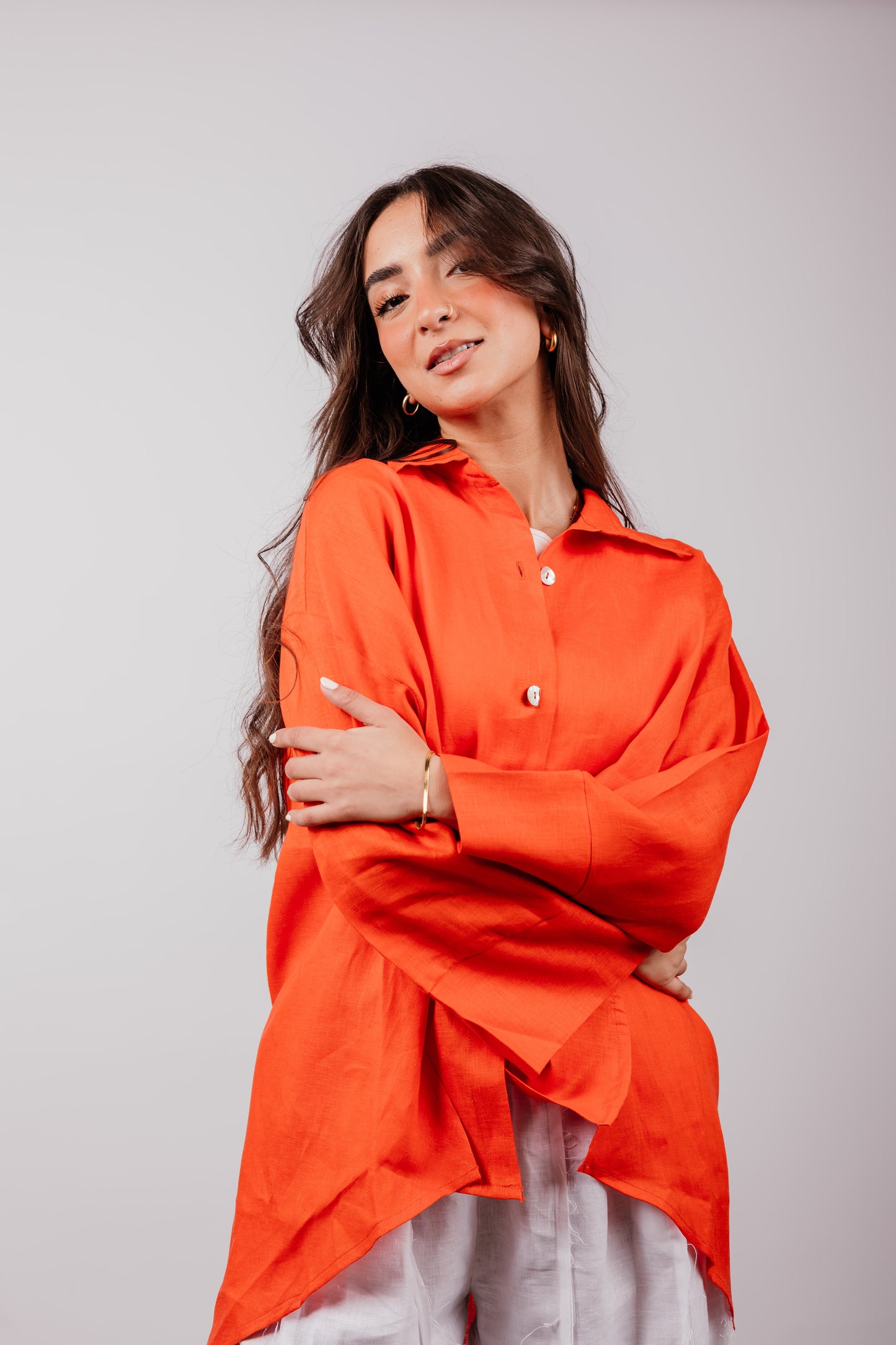 Basic Shirt In Orange