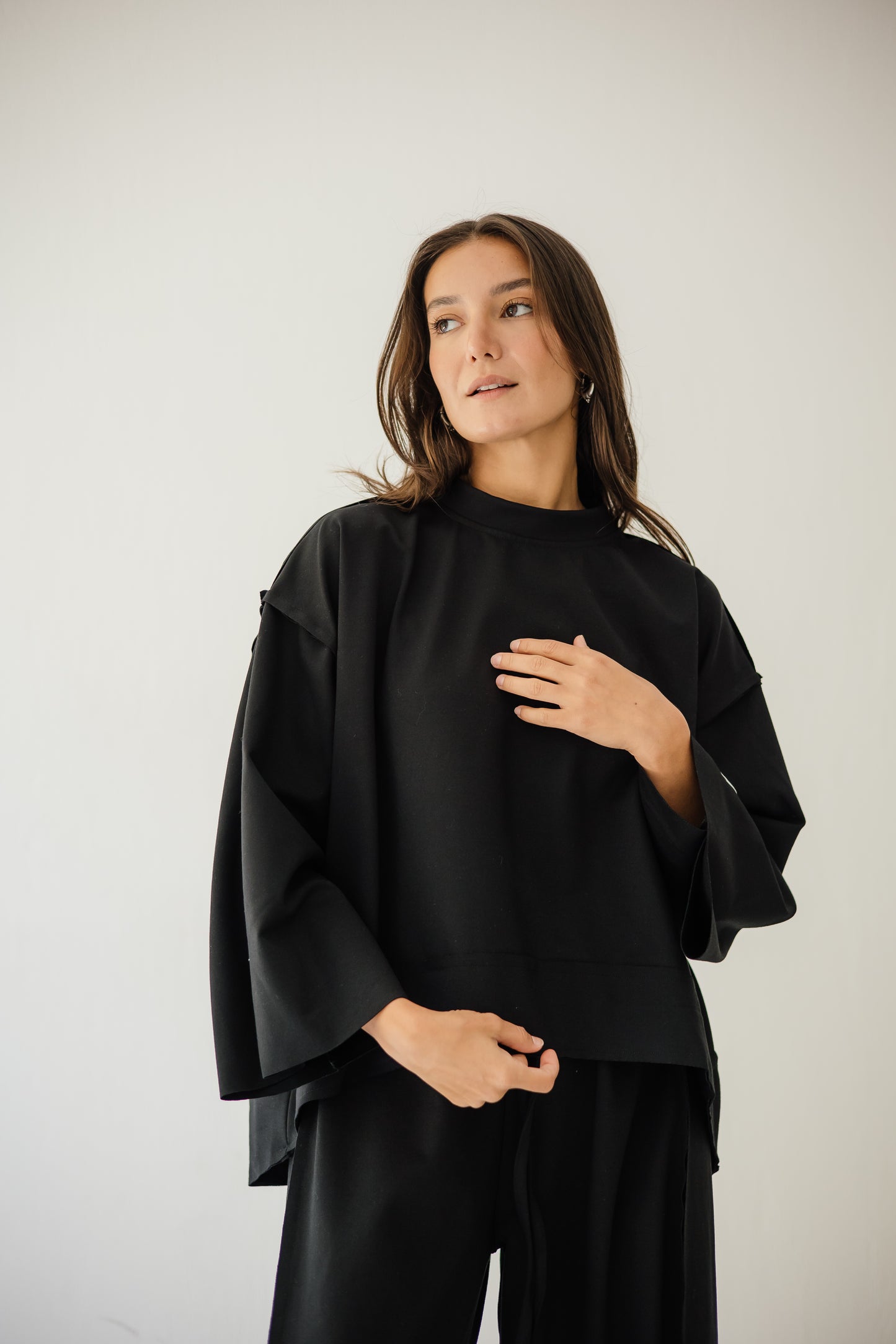 Pocket Cotton Set In Black