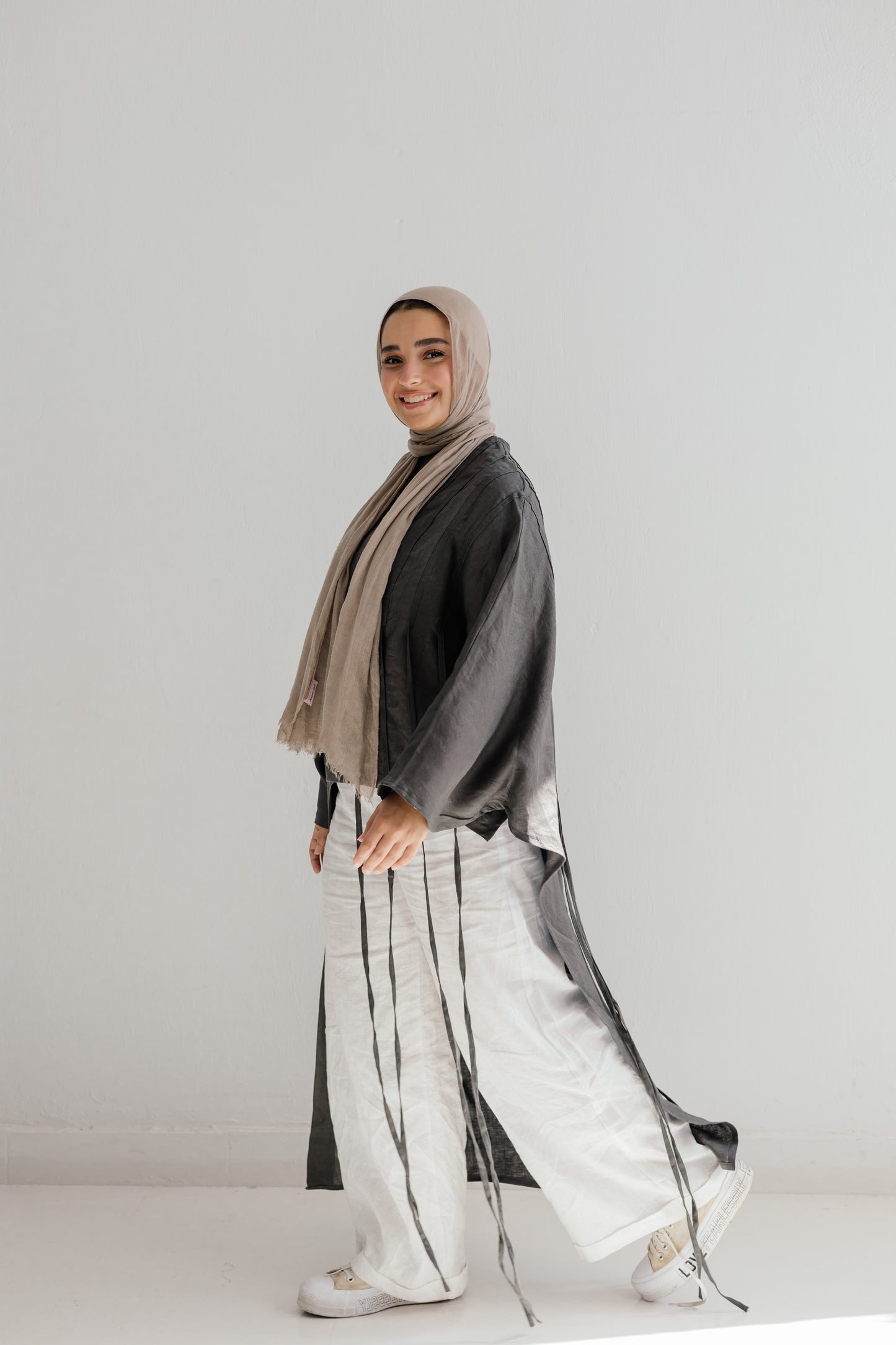 Side To Side Top In Dark-grey
