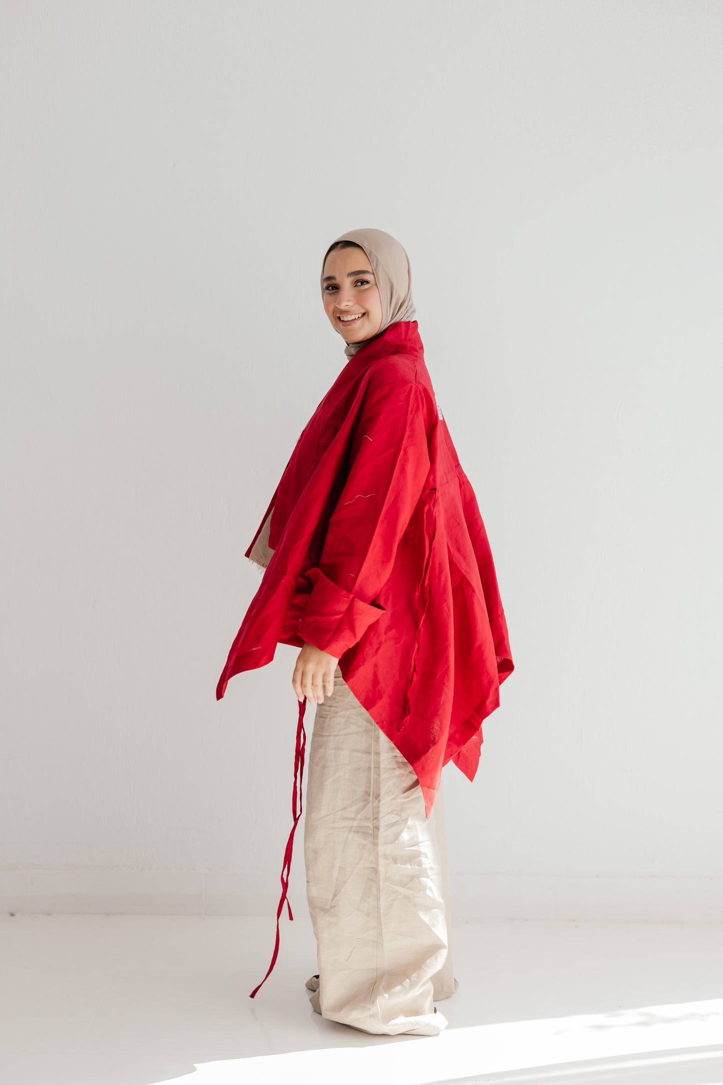 Elastic Kimono In Red