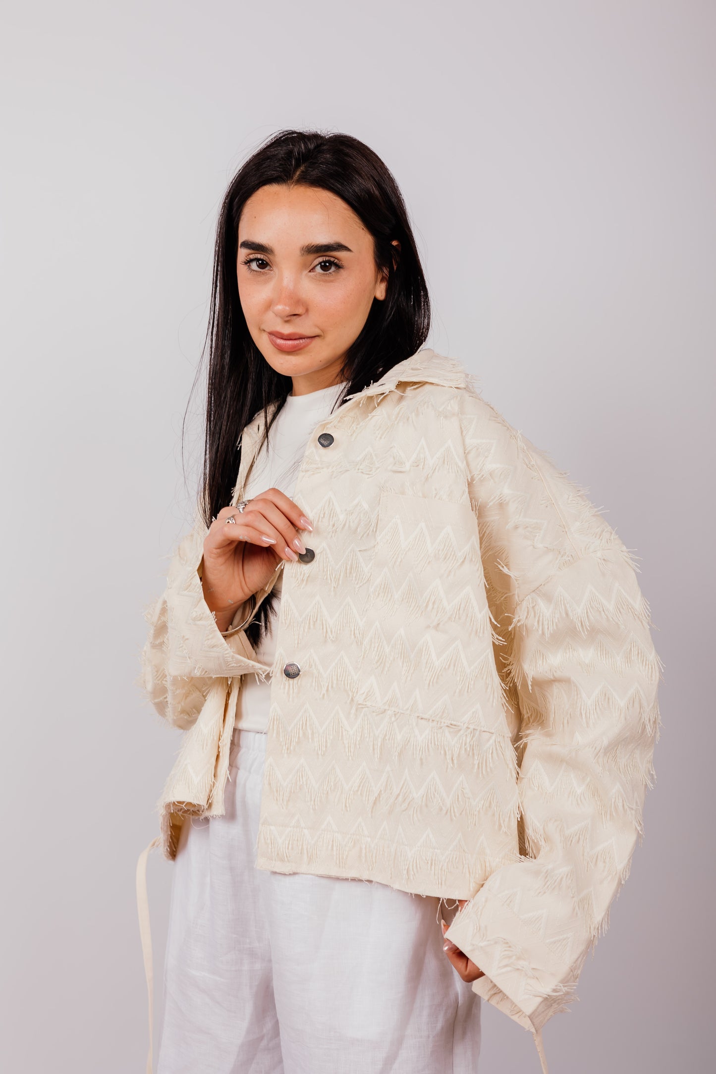 Embroidery Shirt In Off-white
