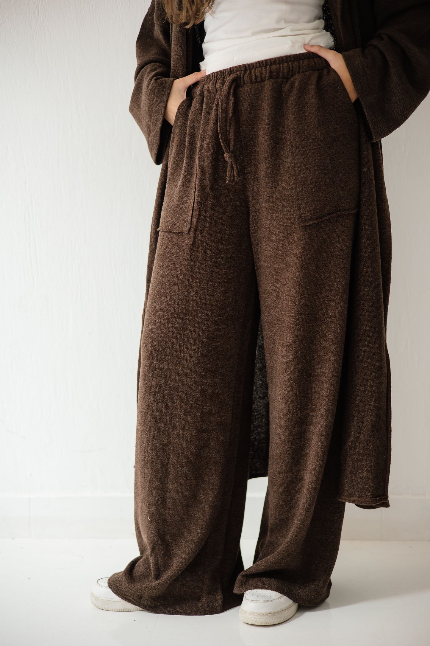 Unfinished Wool Set In Light-grey