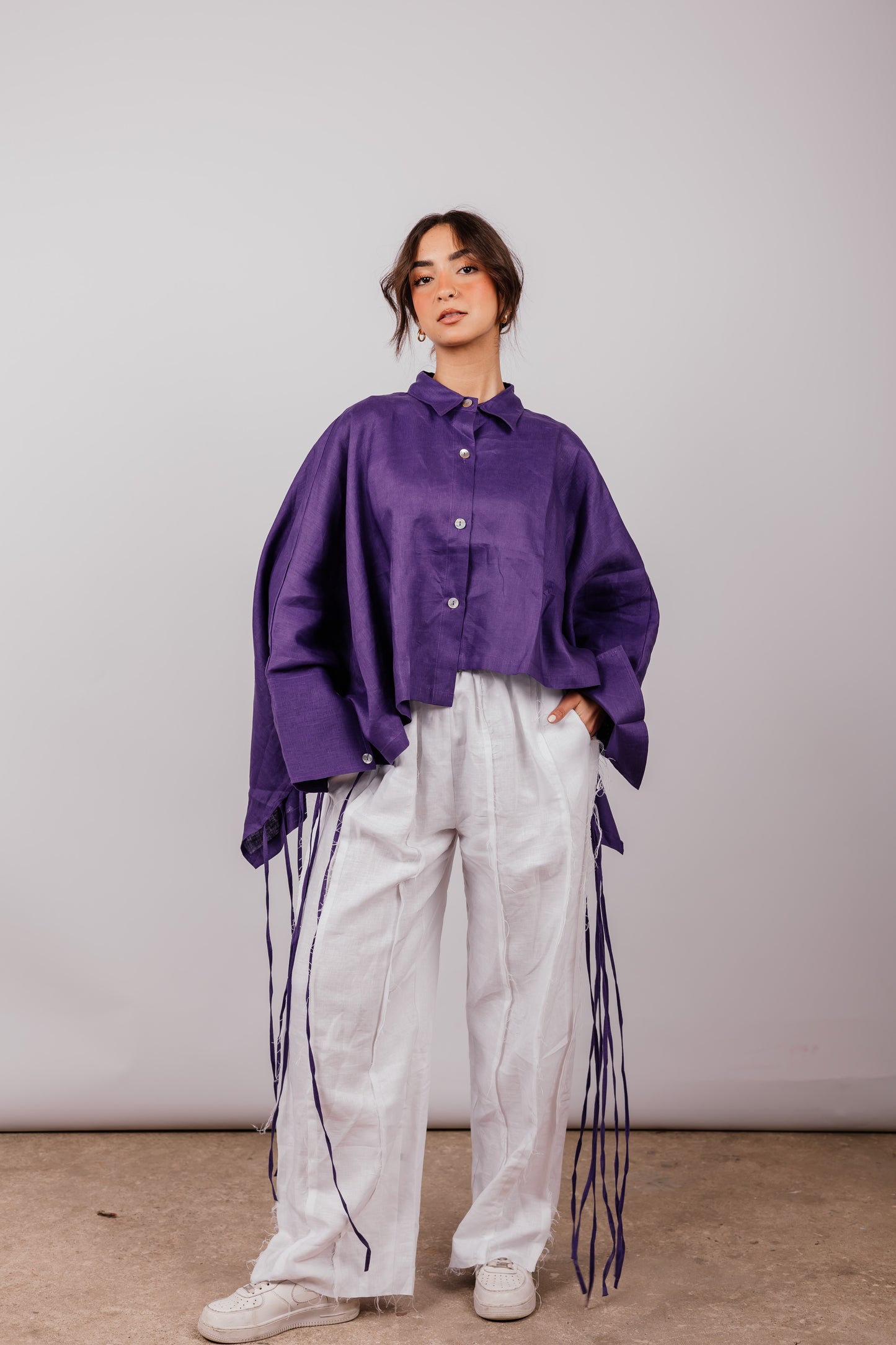 Fringes Shirt In Purple