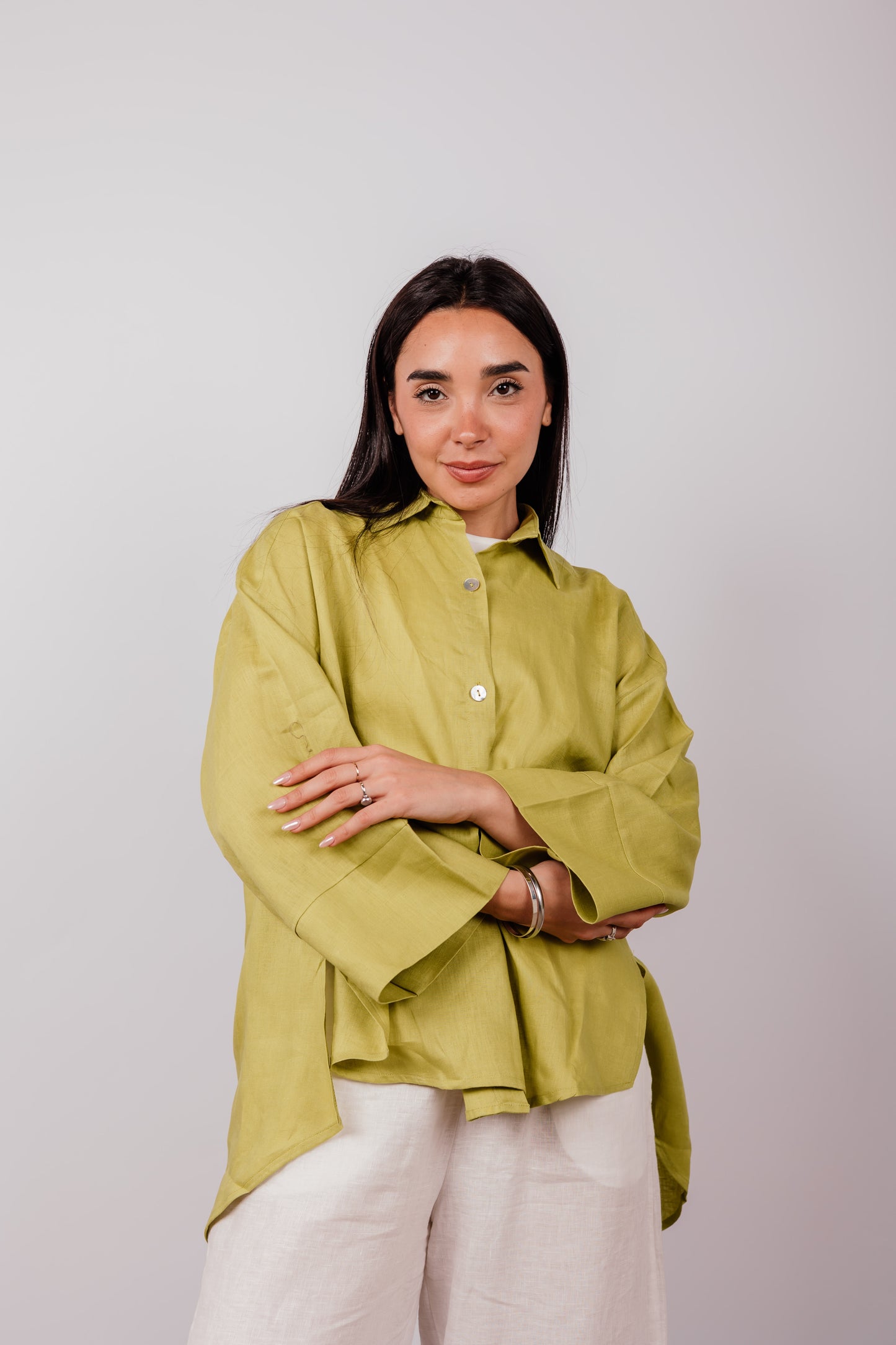 Basic Shirt In Lime-green