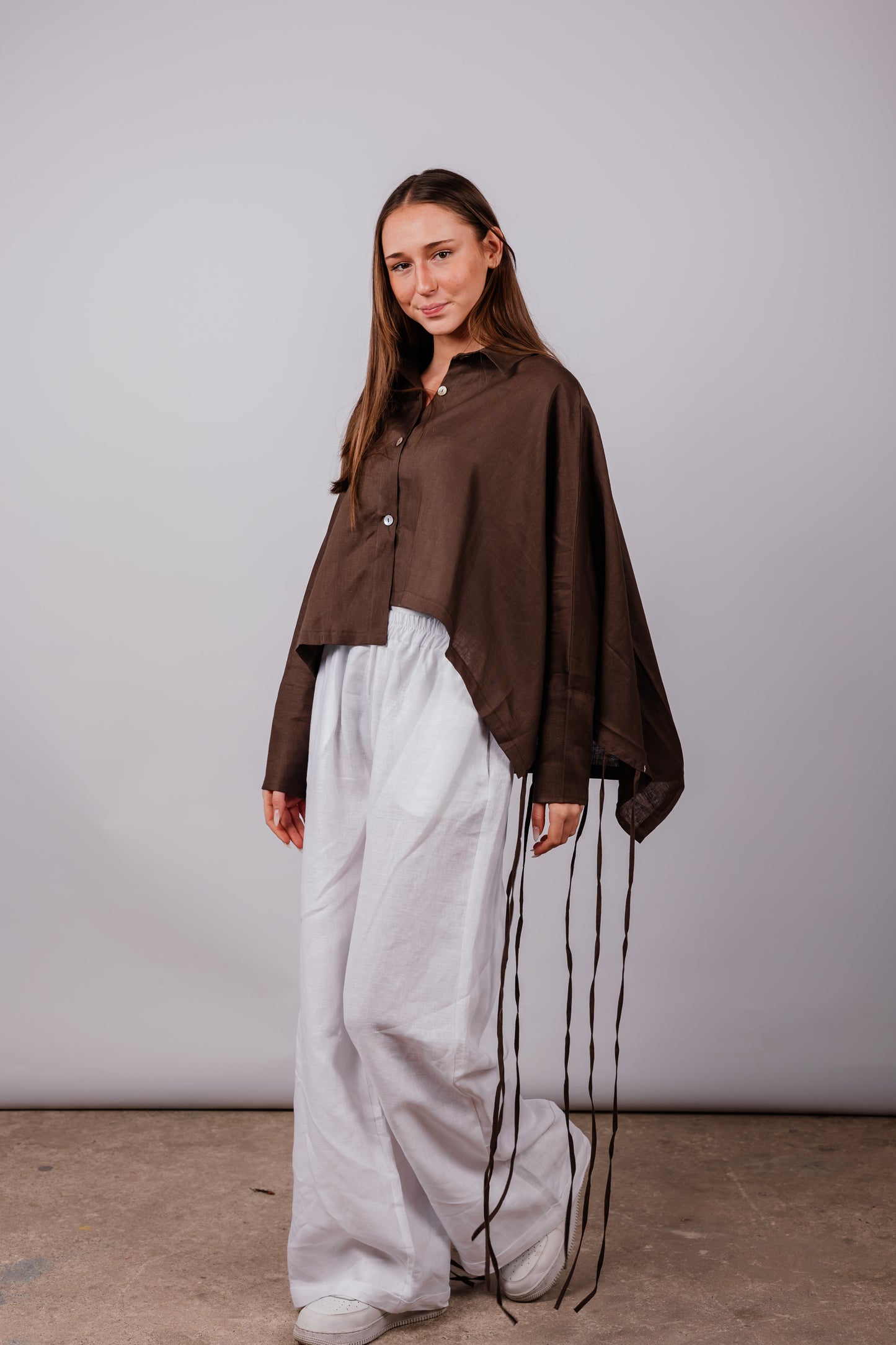 Fringes Shirt In Brown
