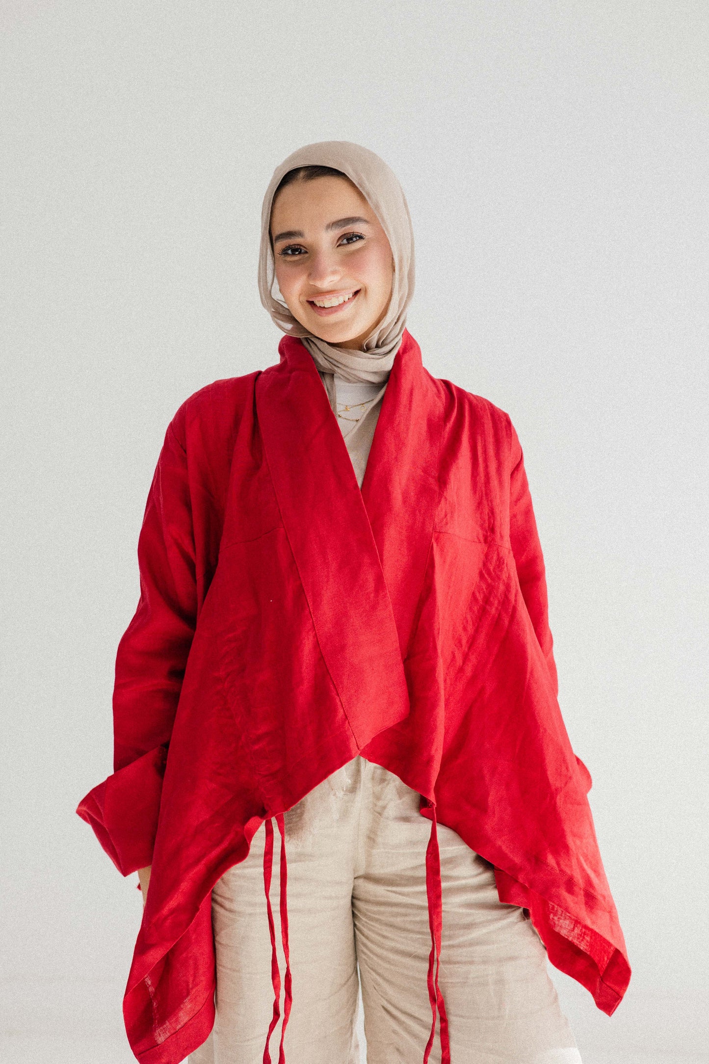 Elastic Kimono In Red