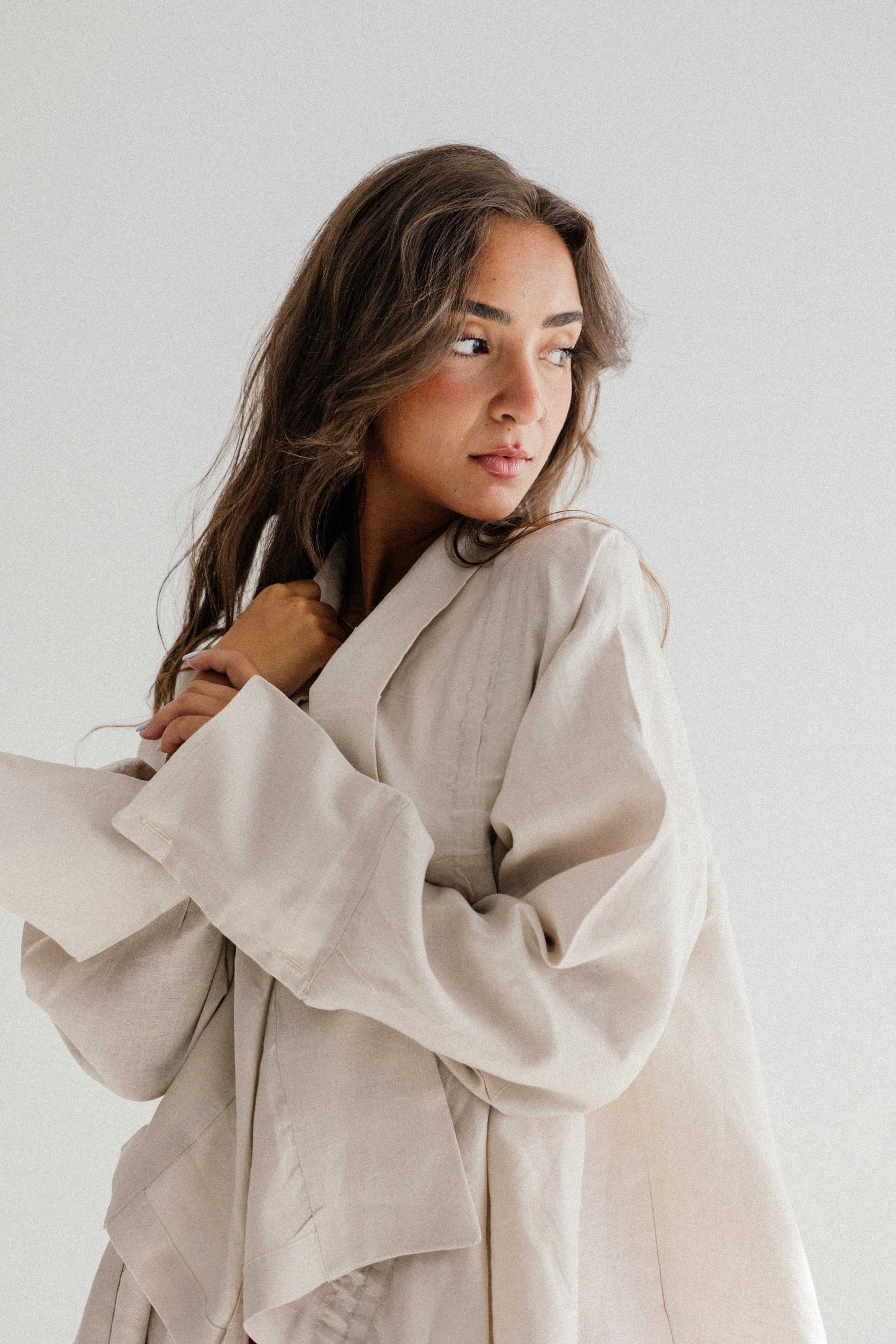 Elastic Kimono In Creamy
