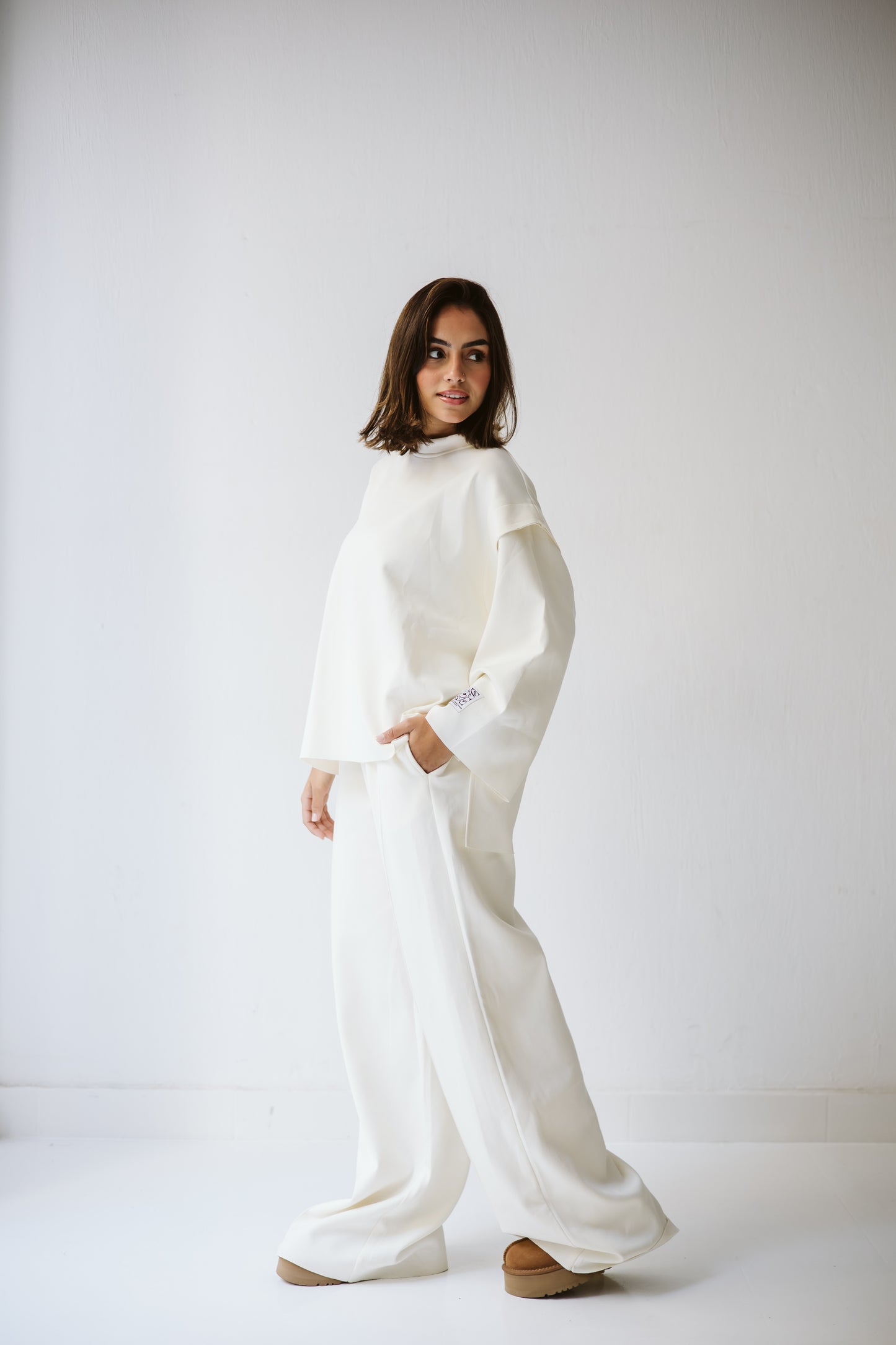 Cotton basic set in off-white