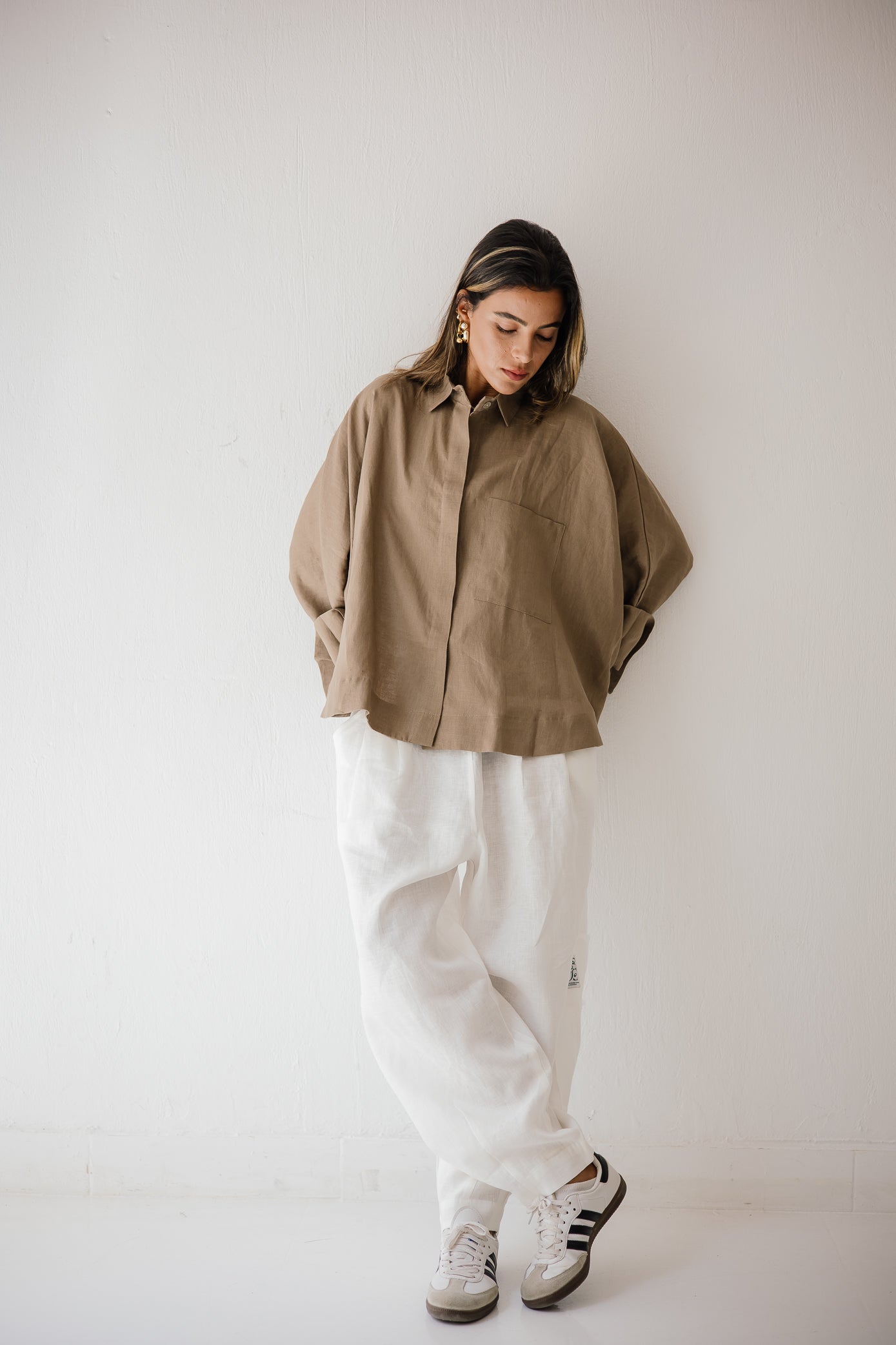 Butterfly Shirt In Light-brown