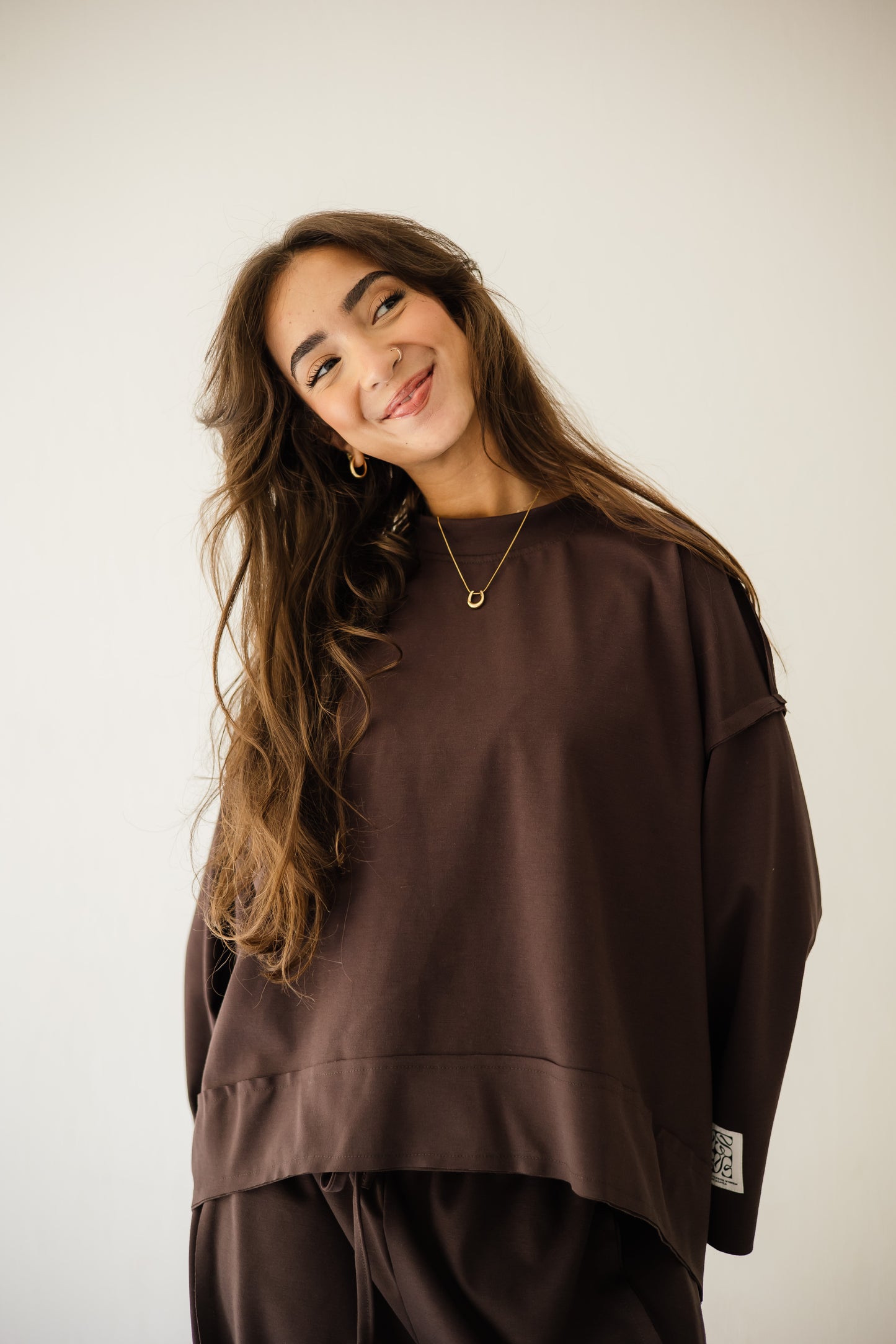 Pocket Cotton Set In Brown