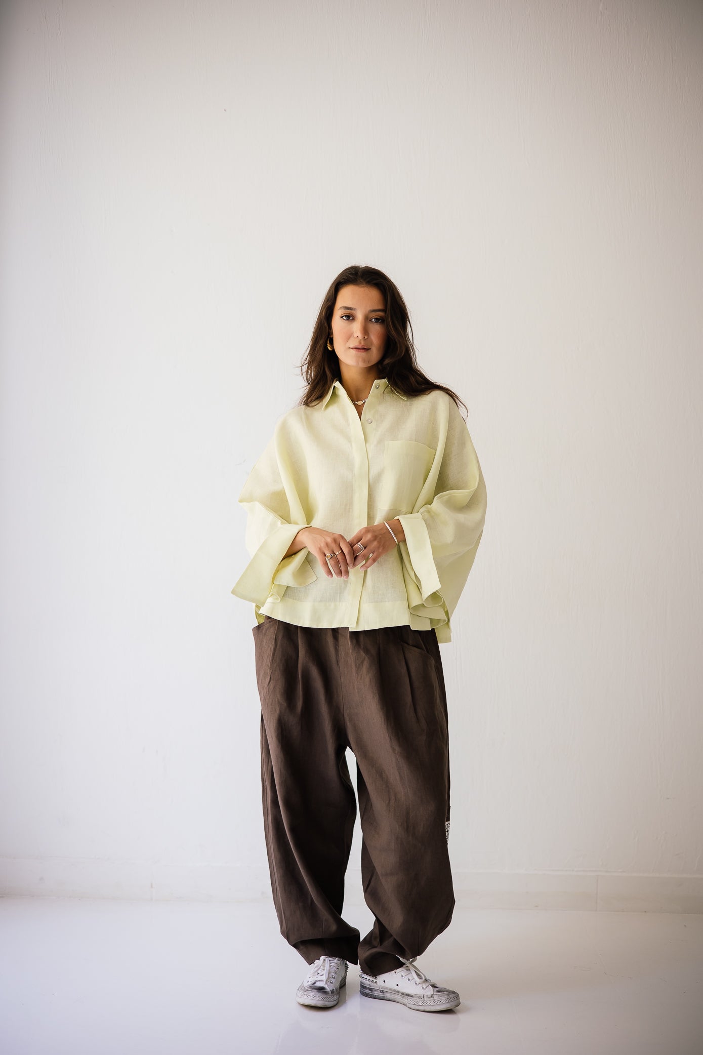 Butterfly Shirt In Butter-yellow