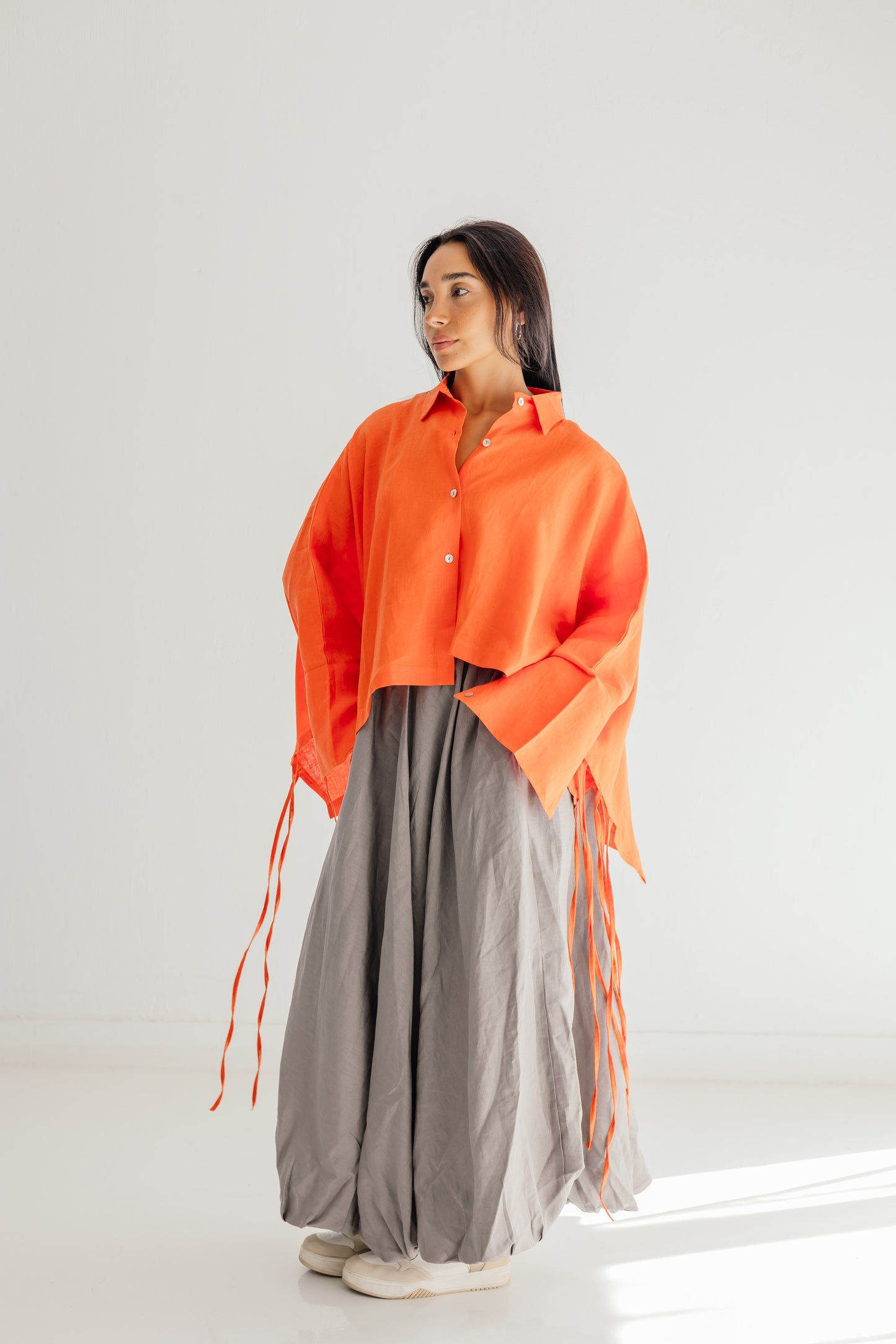 Fringes Shirt In Orange