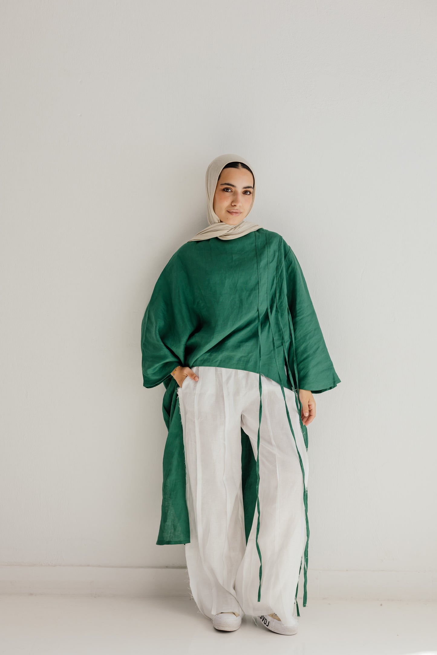 Side To Side Top In Dark Green