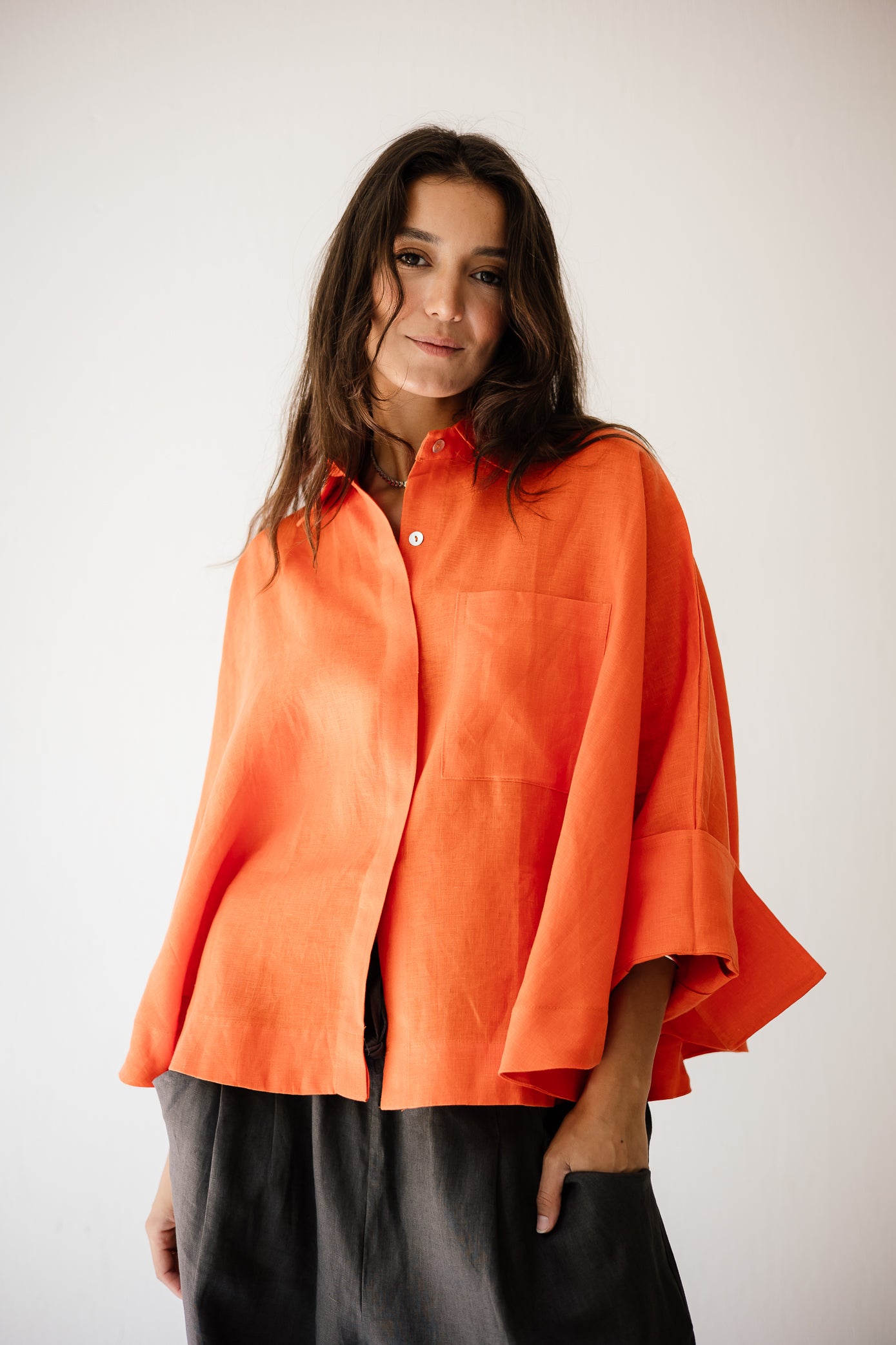 Butterfly Shirt In Orange