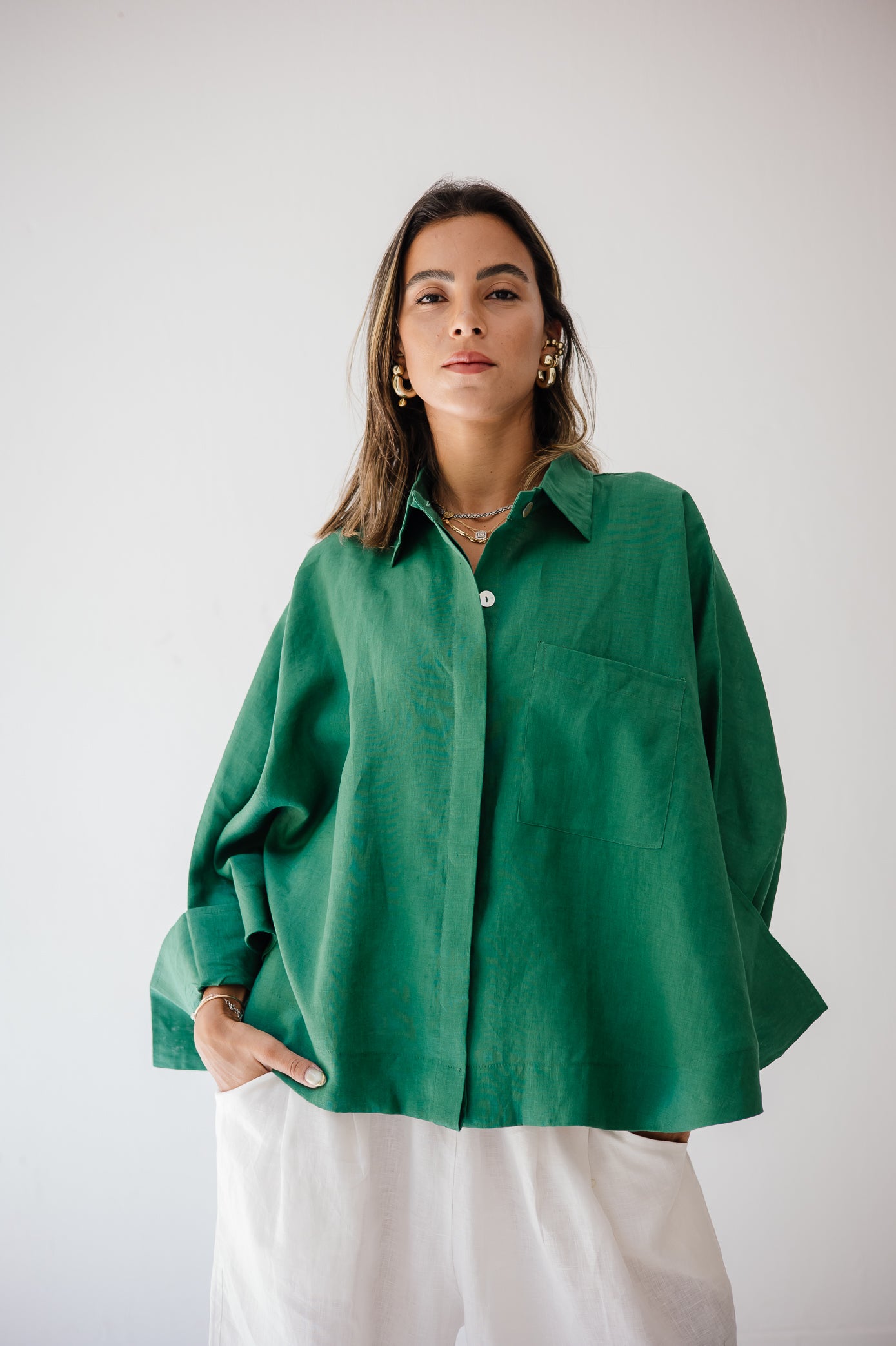 Butterfly Shirt In Dark-green