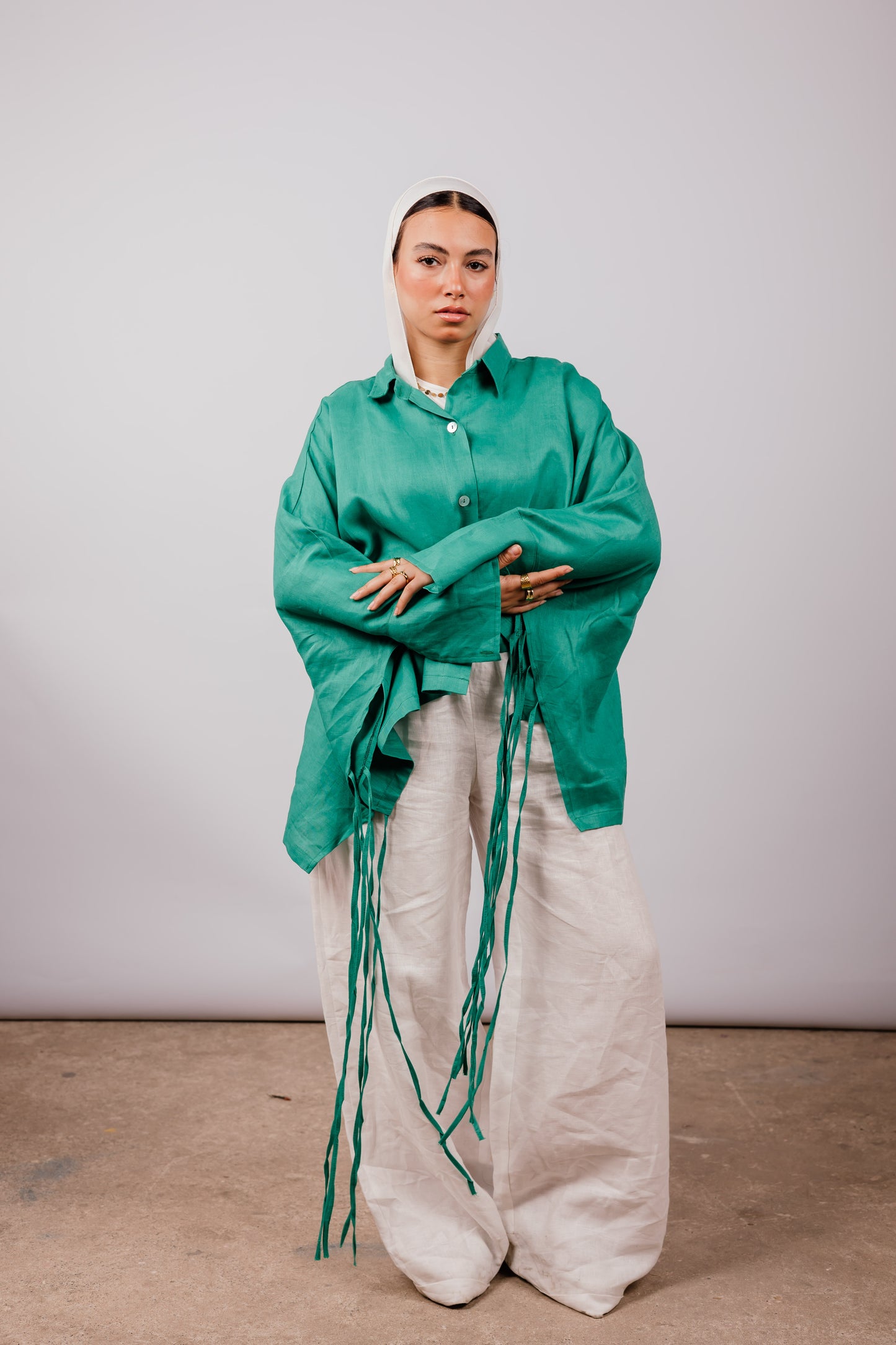 Fringes Shirt In Green