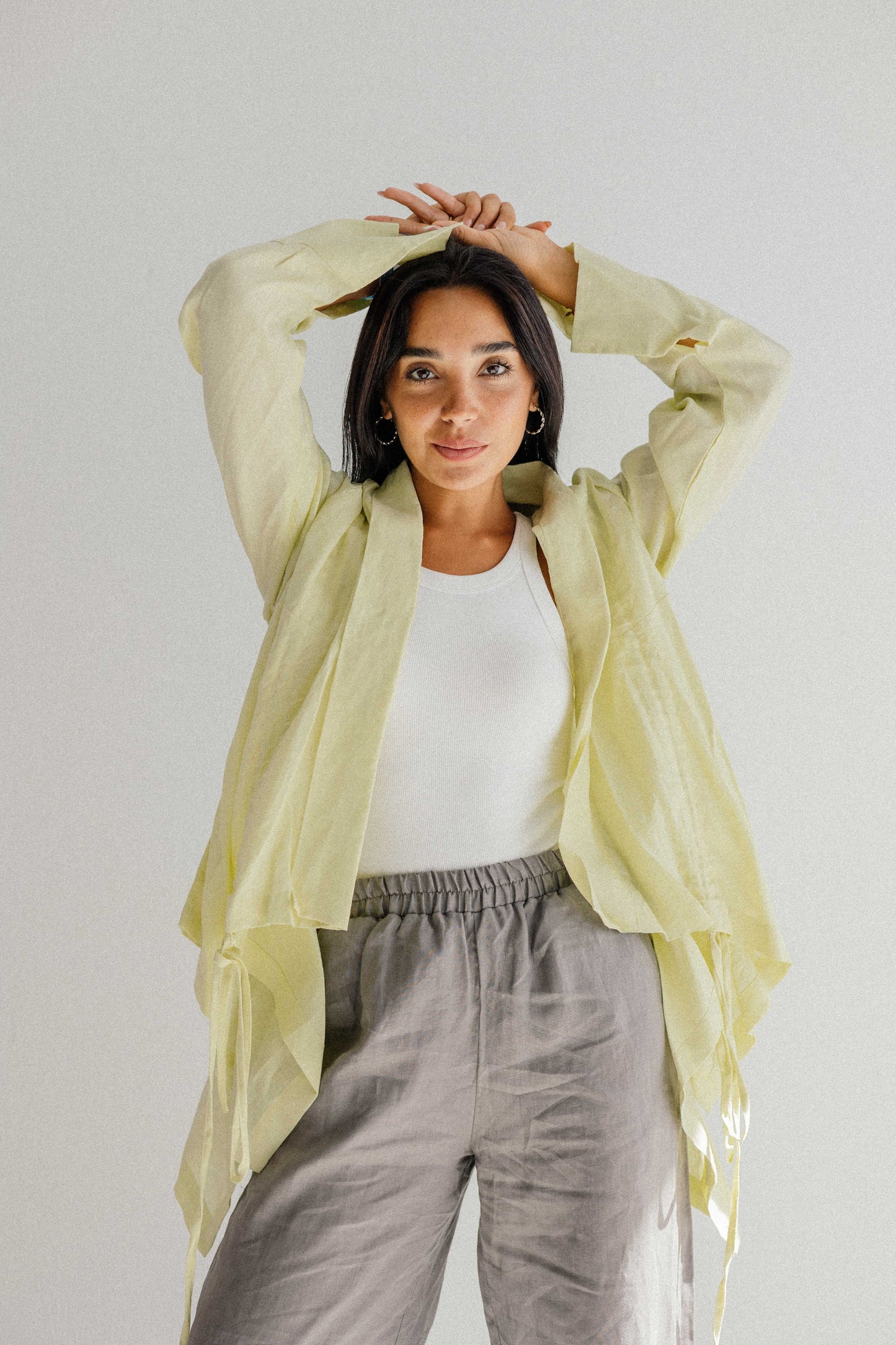 Elastic Kimono In Butter-lemon