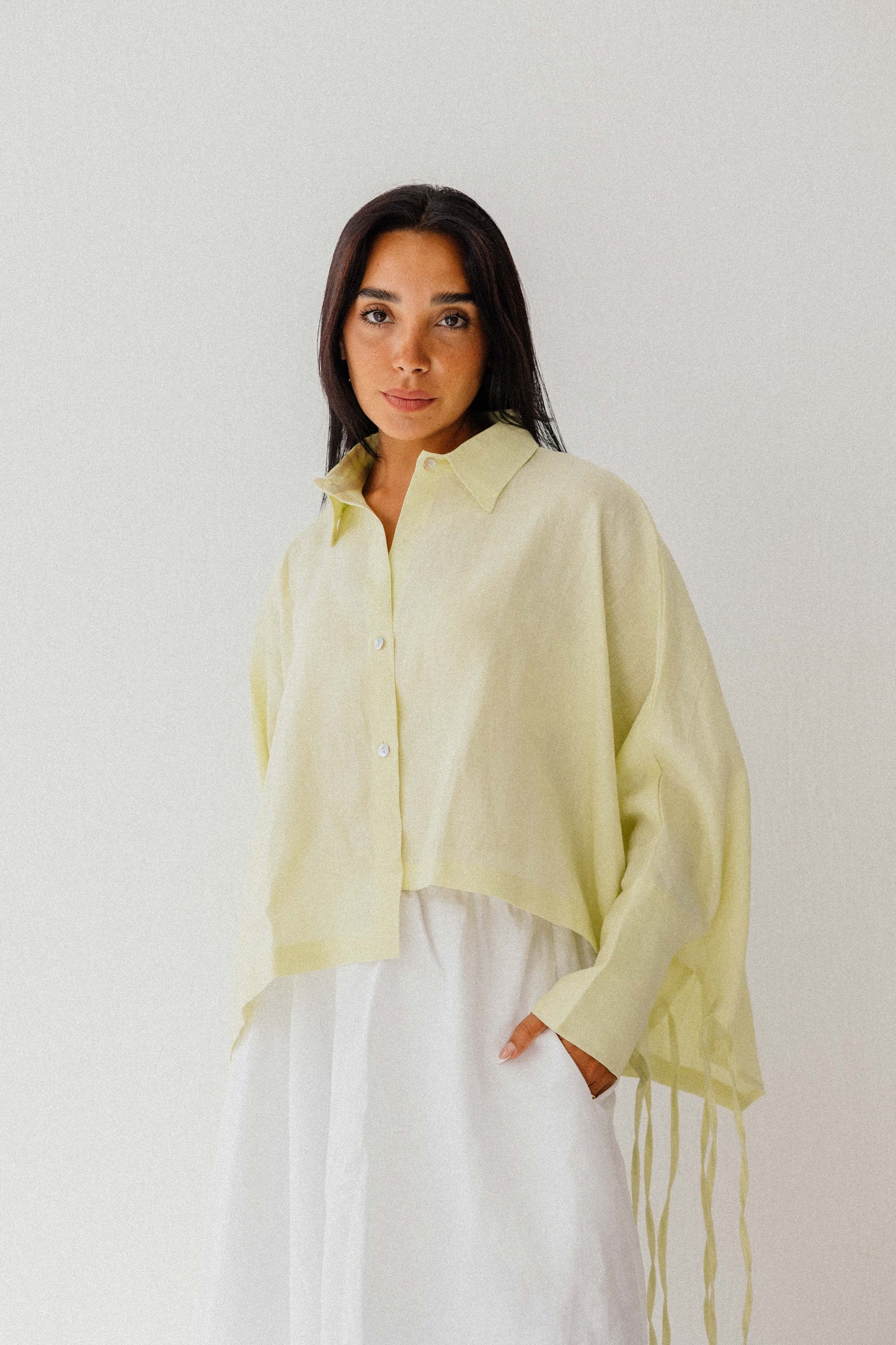 Fringes Shirt In Butter-lemon