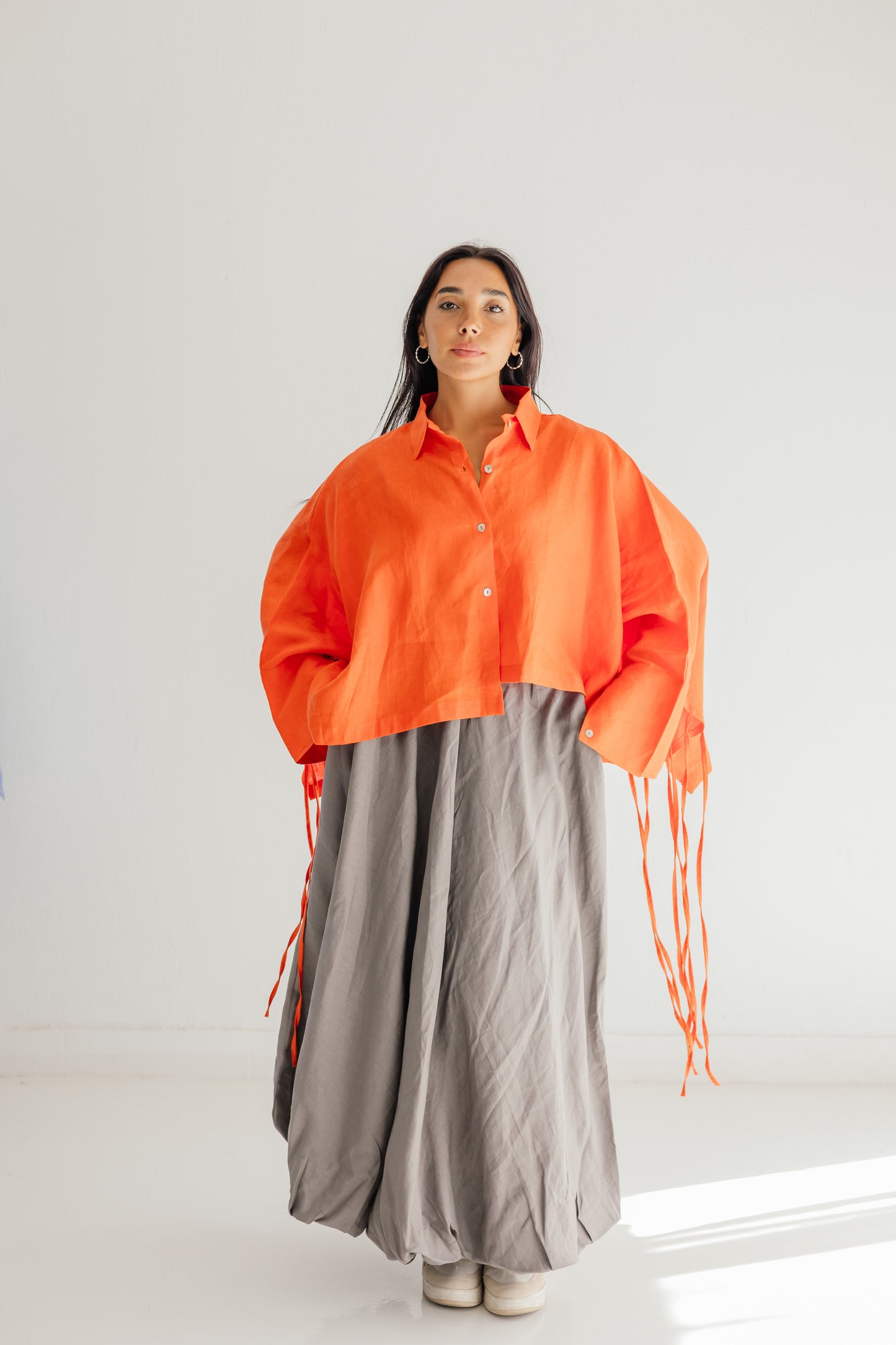 Fringes Shirt In Orange