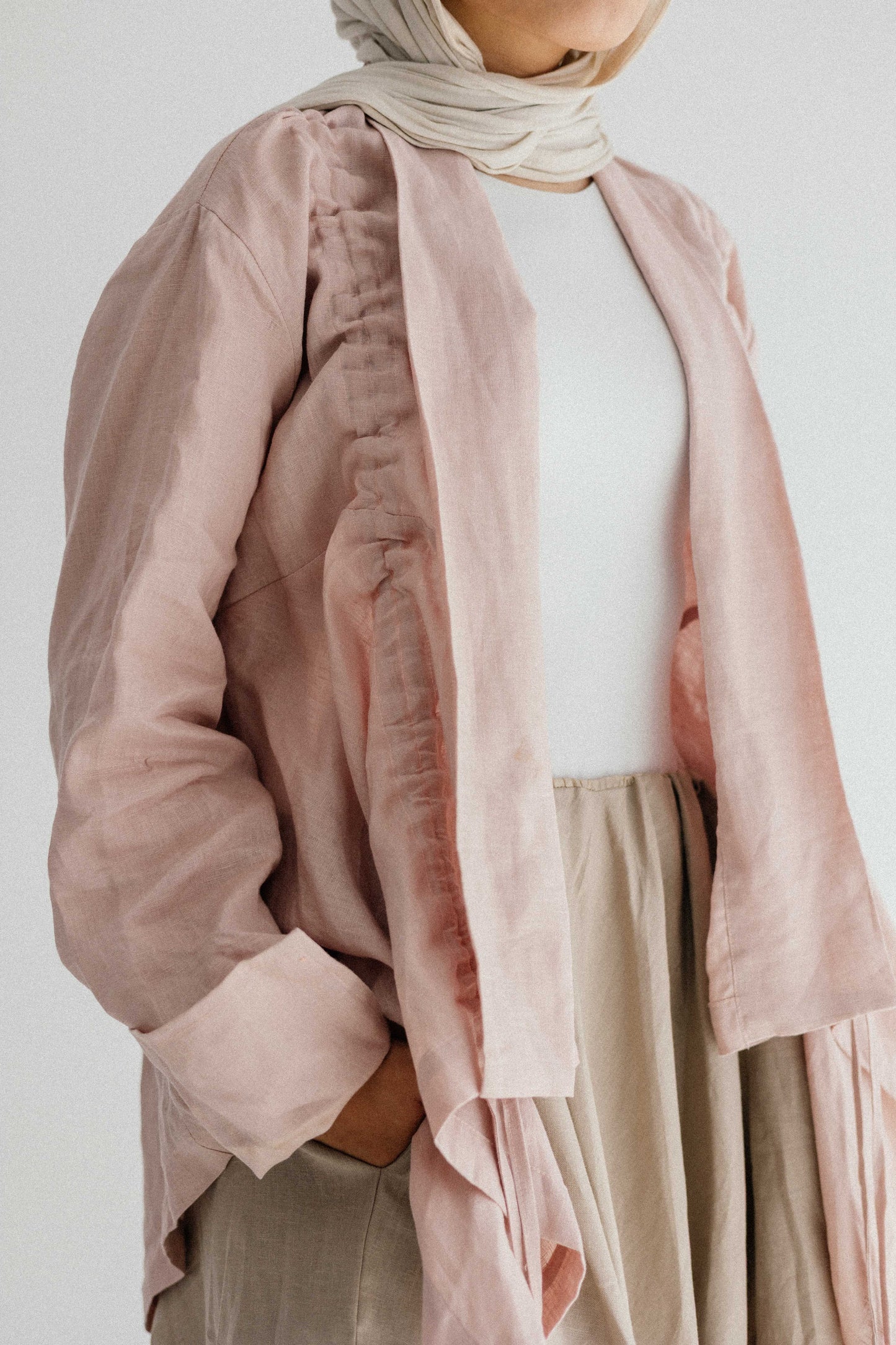 Elastic Kimono In Rose