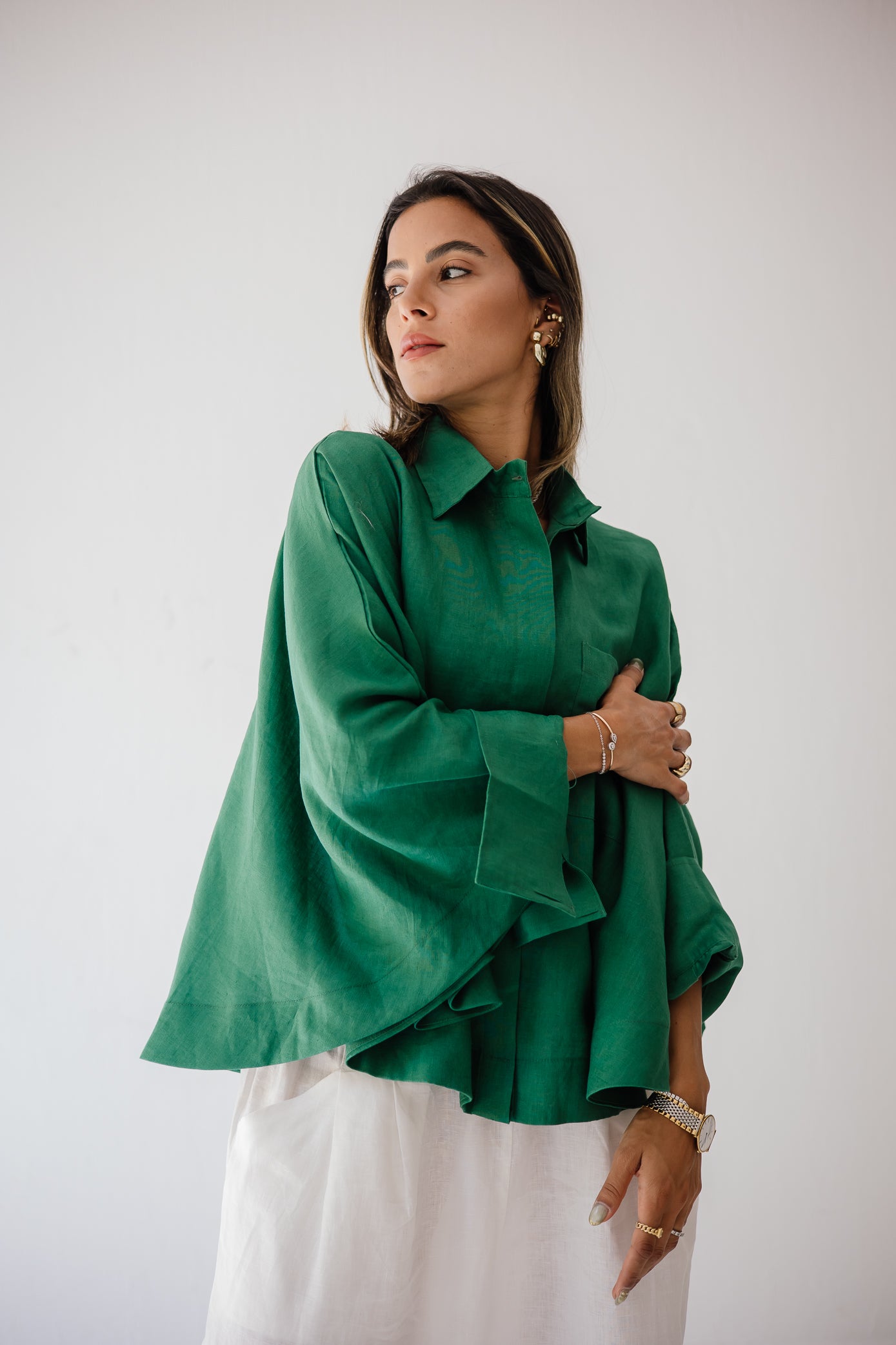 Butterfly Shirt In Dark-green