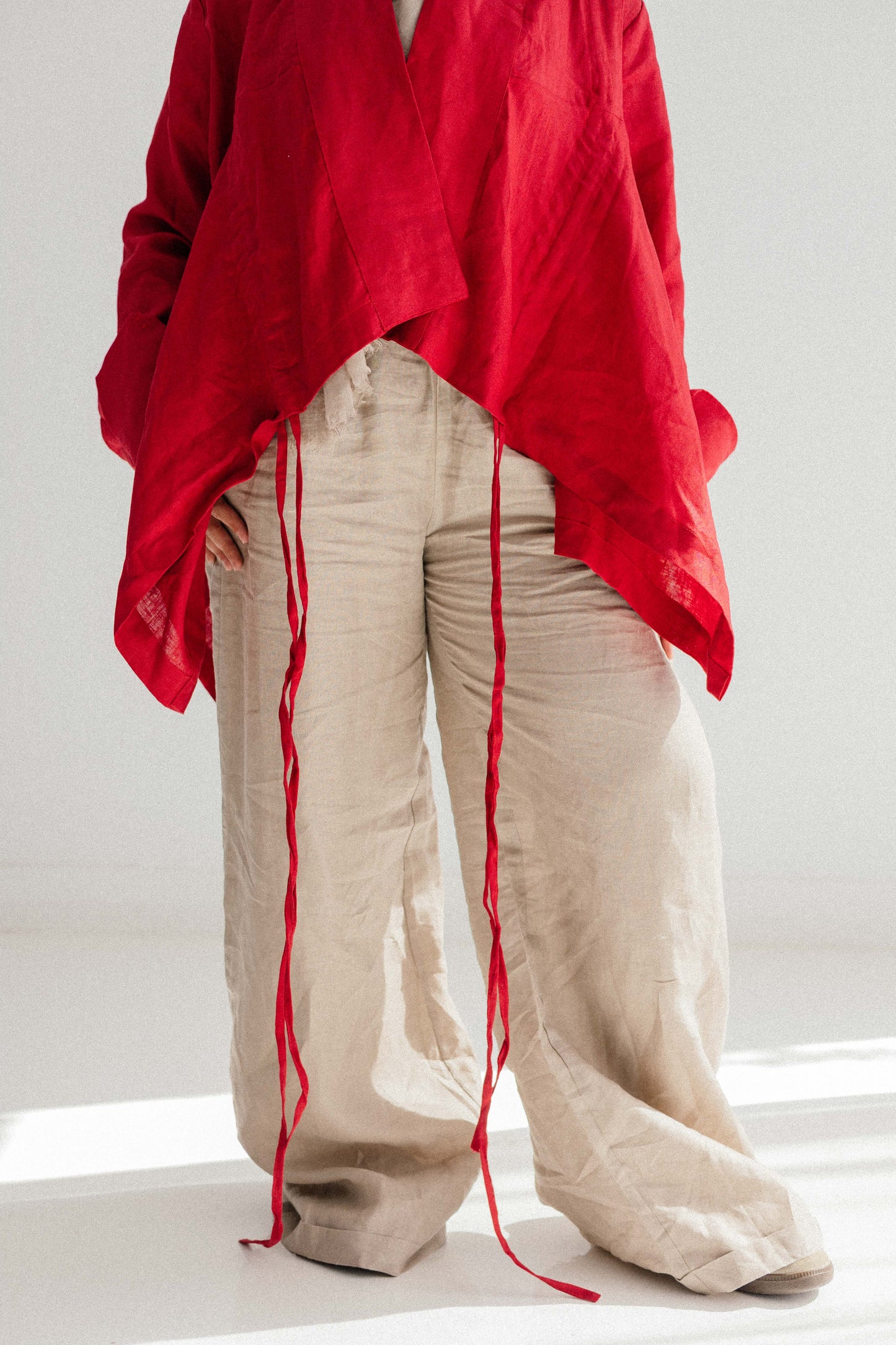 Elastic Kimono In Red