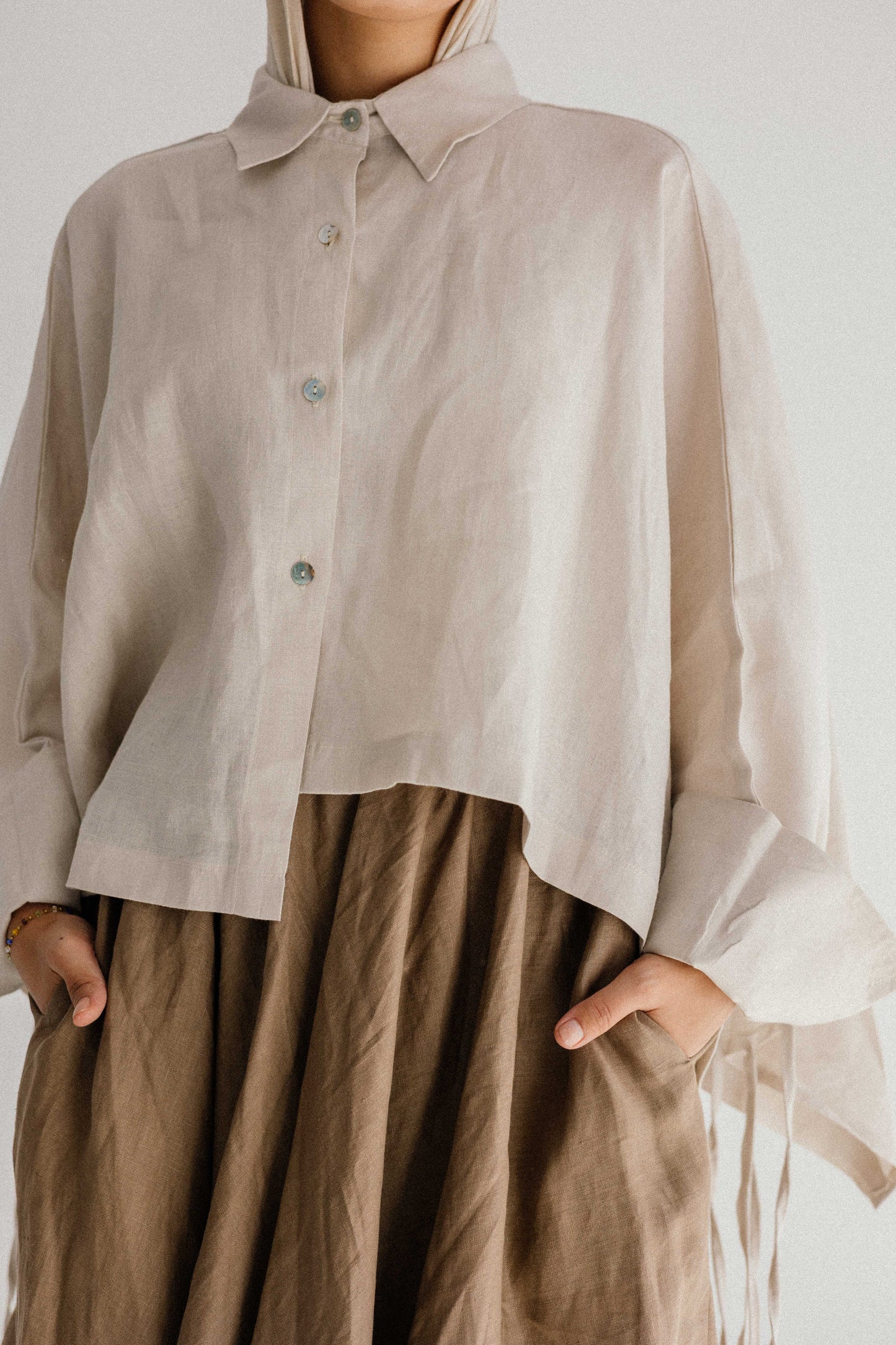 Fringes Shirt In Creamy
