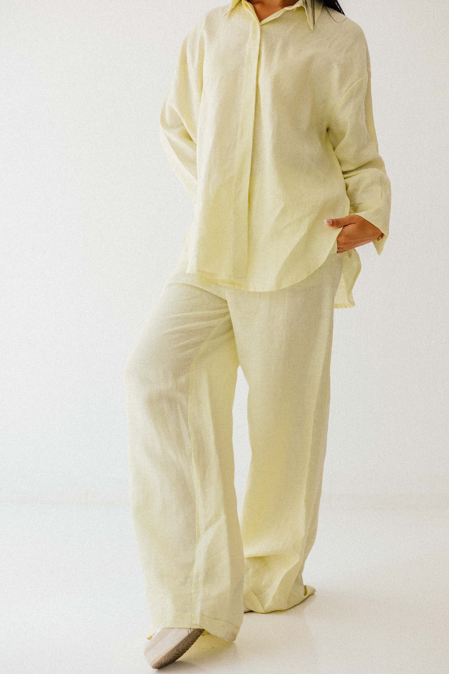 Basic Pant In Butter-yellow