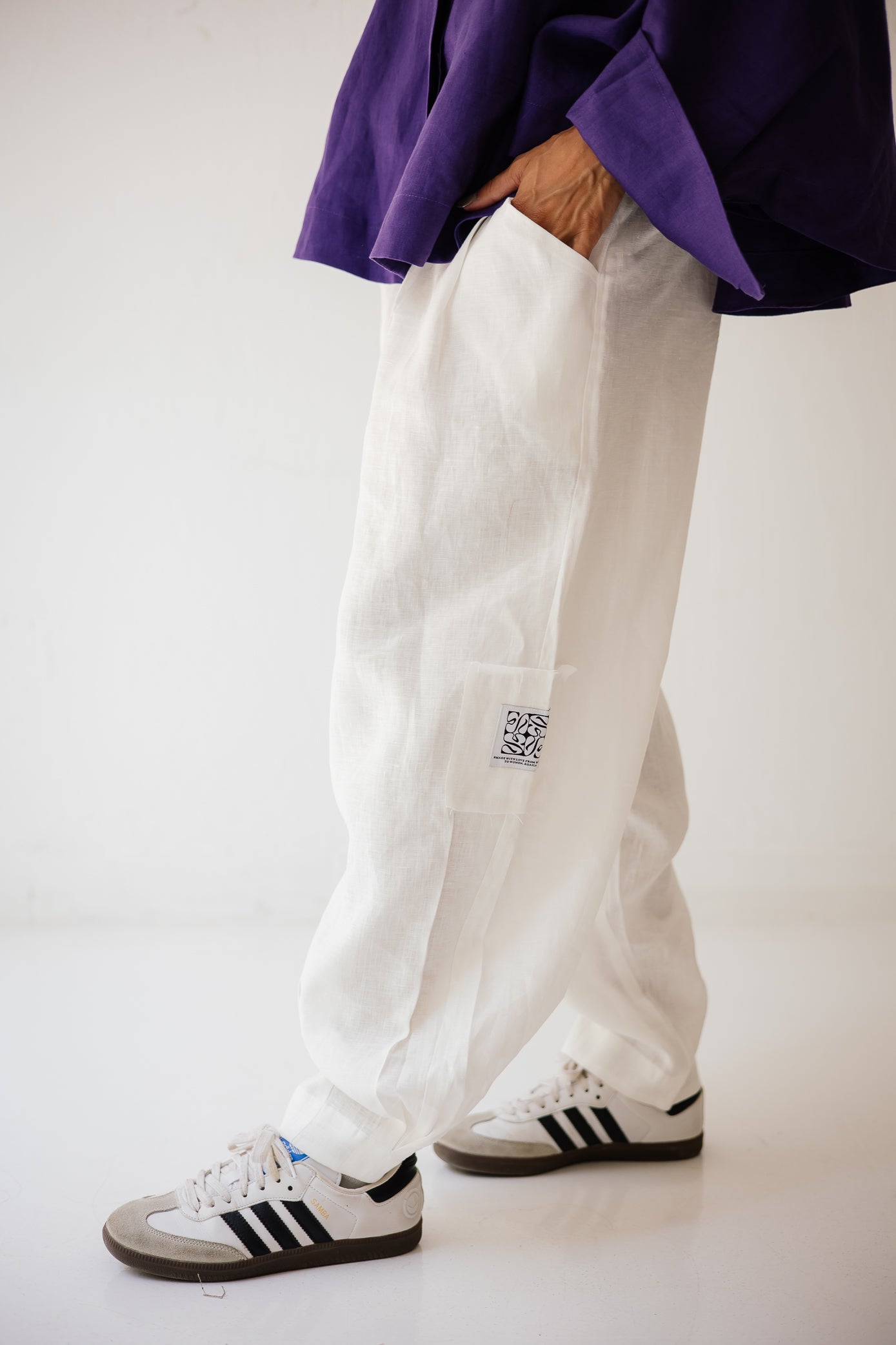 Balloon Pant In White