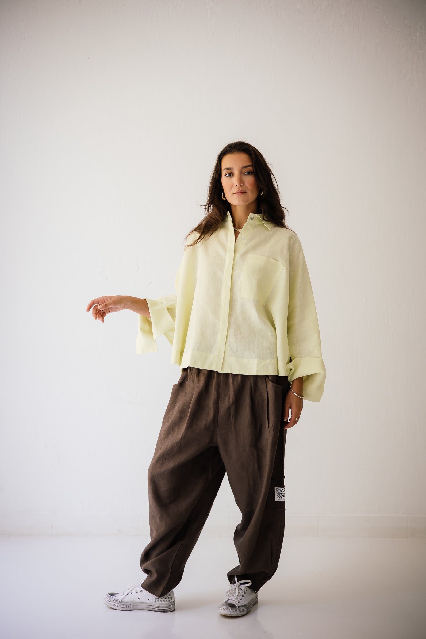 Butterfly Shirt In Butter-yellow