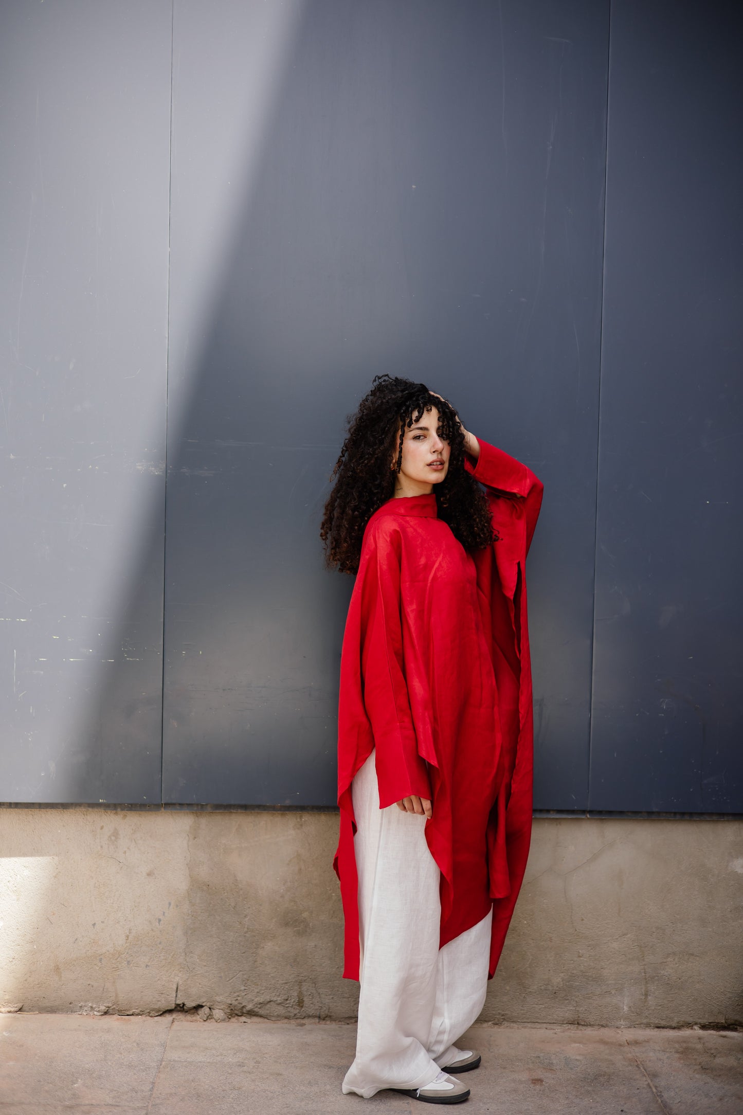 Long Ribbon Top In Red